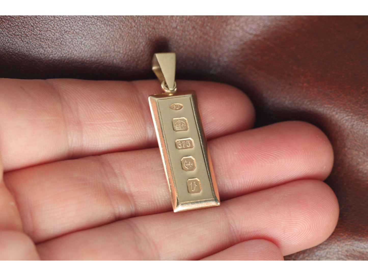 Antique 9ct Gold Ingot Pendant, 1995