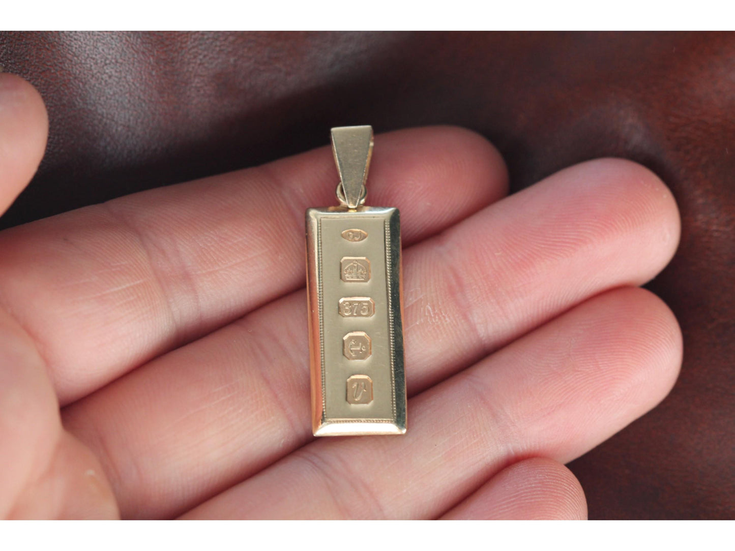Antique 9ct Gold Ingot Pendant, 1995