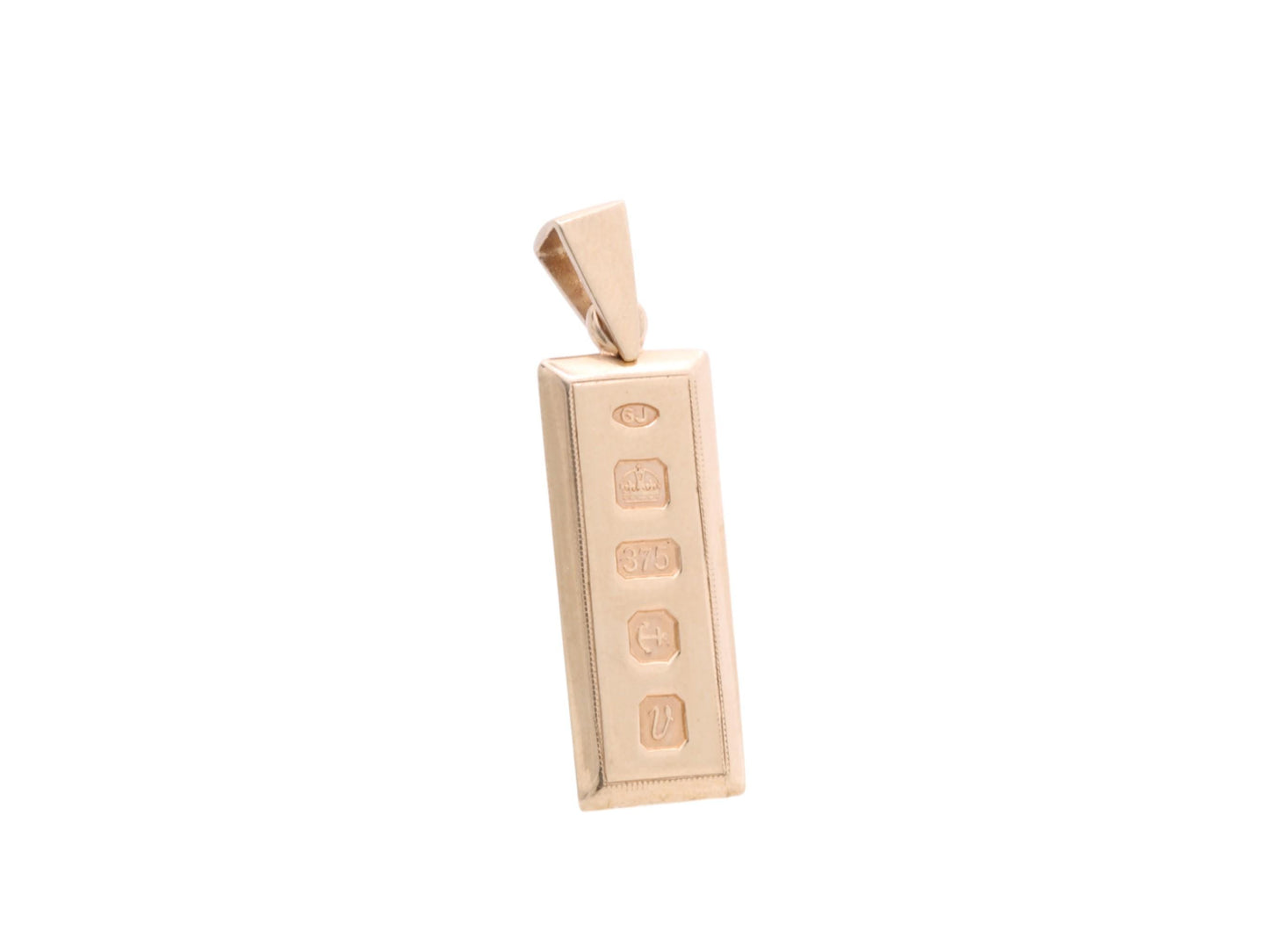 Antique 9ct Gold Ingot Pendant, 1995