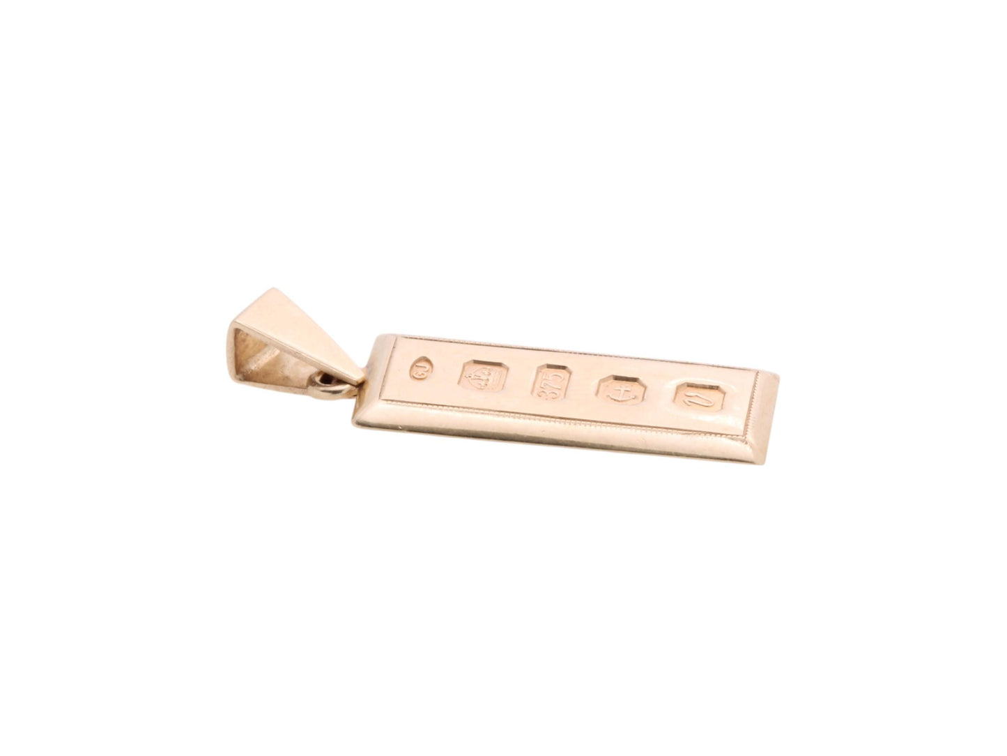 Antique 9ct Gold Ingot Pendant, 1995