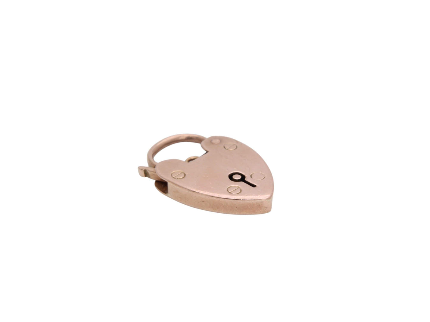 Antique-9ct-Rose-Gold-Heart-Padlock-Pendant