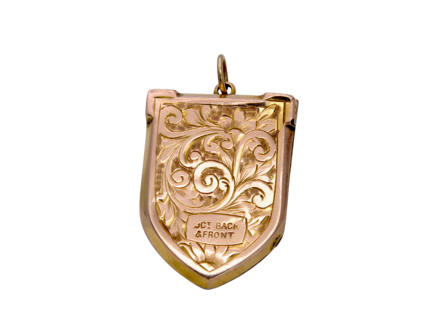 Antique 9ct Yellow Gold Shield Locket