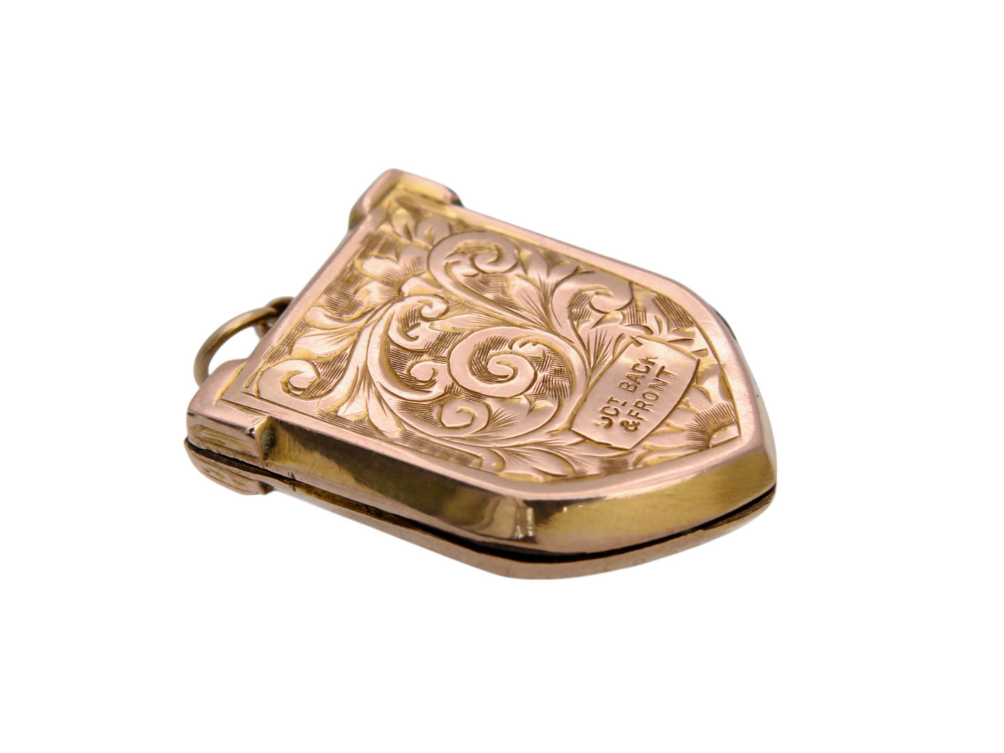 Antique 9ct Yellow Gold Shield Locket