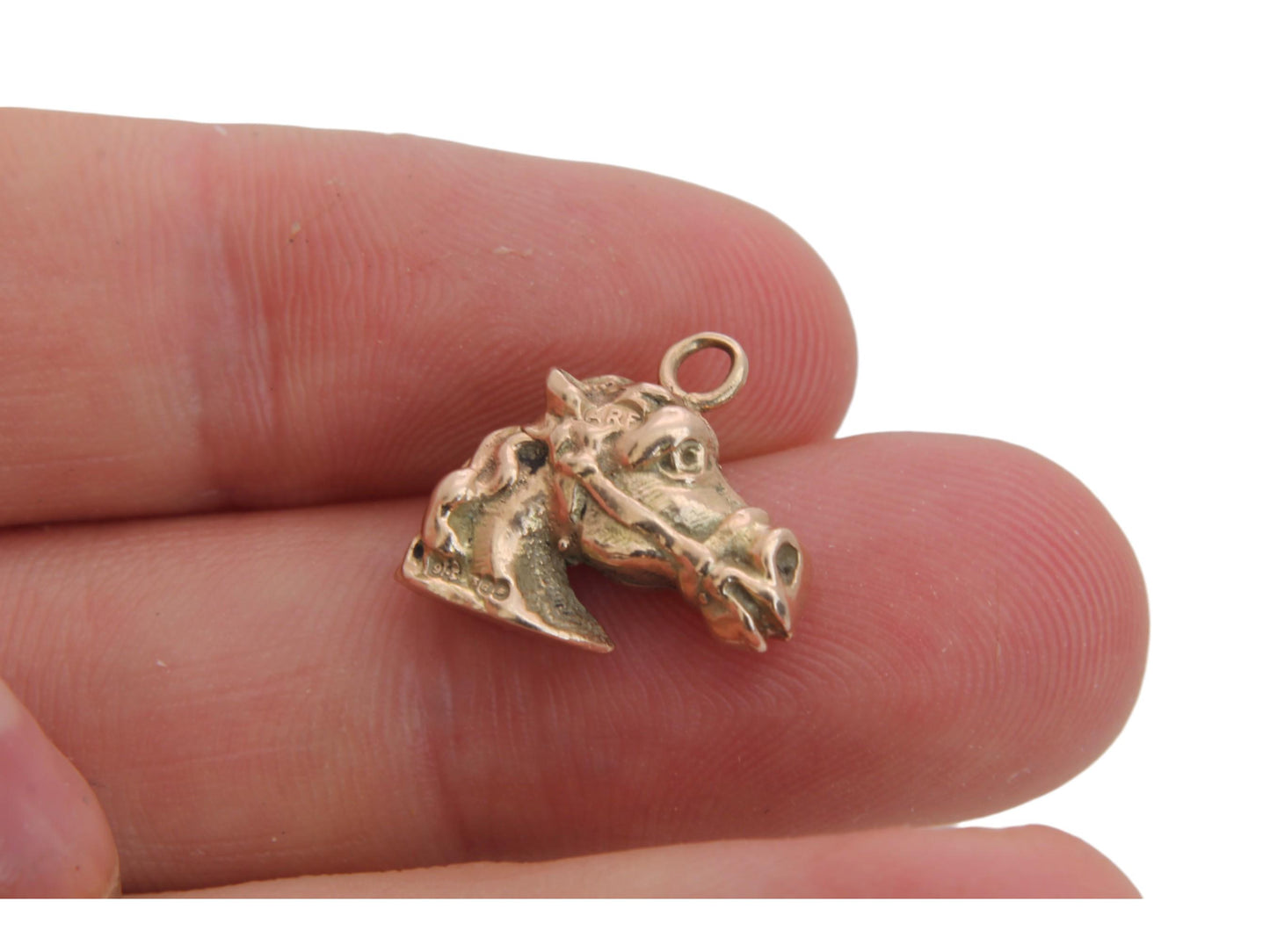 Vintage-9ct-Gold-Horse-Head-Charm-Pendant