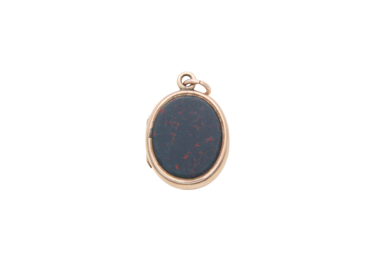 Antique 9ct Gold Bloodstone & Blue Sardonyx Locket
