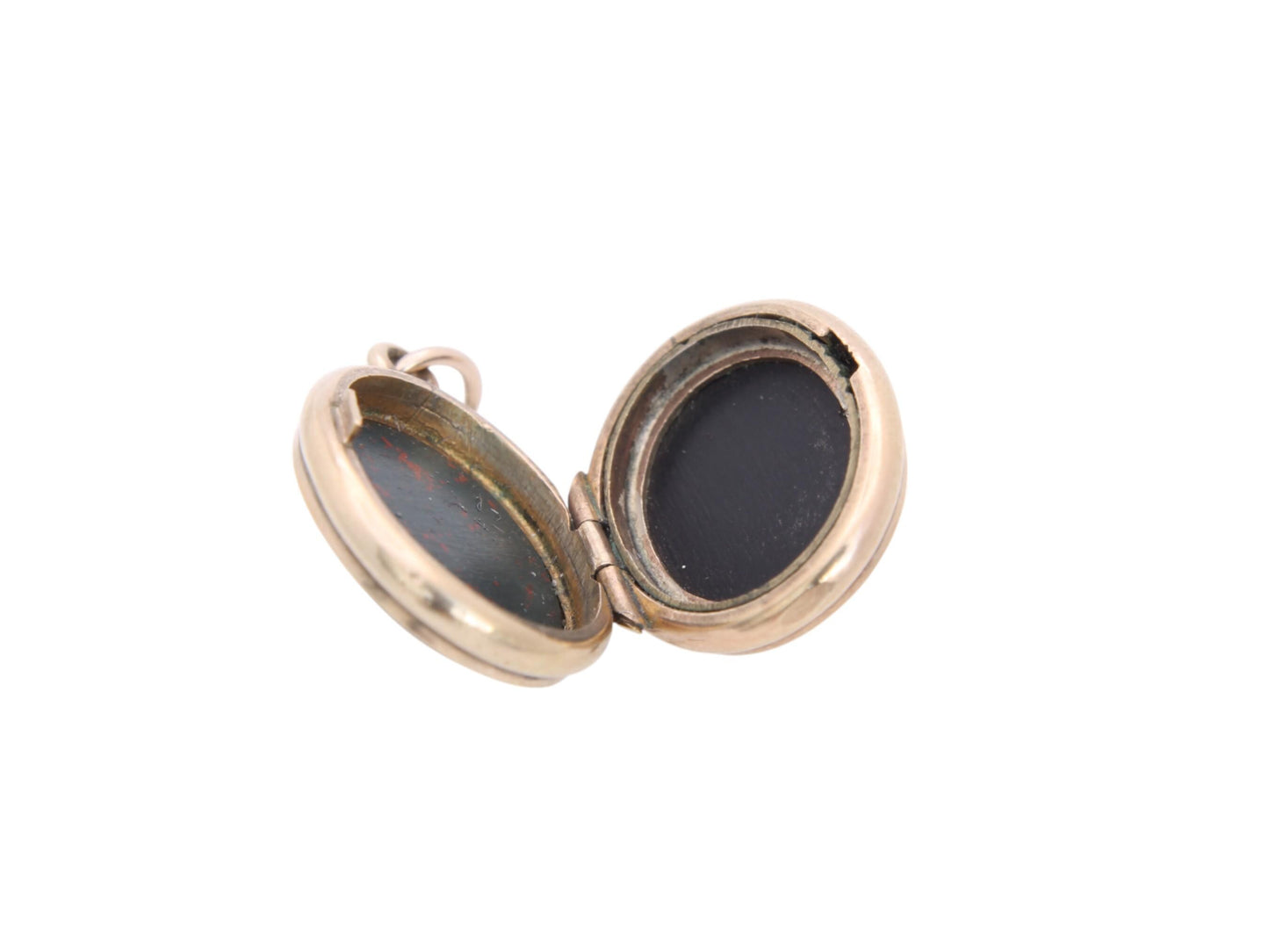 Antique 9ct Gold Bloodstone & Blue Sardonyx Locket