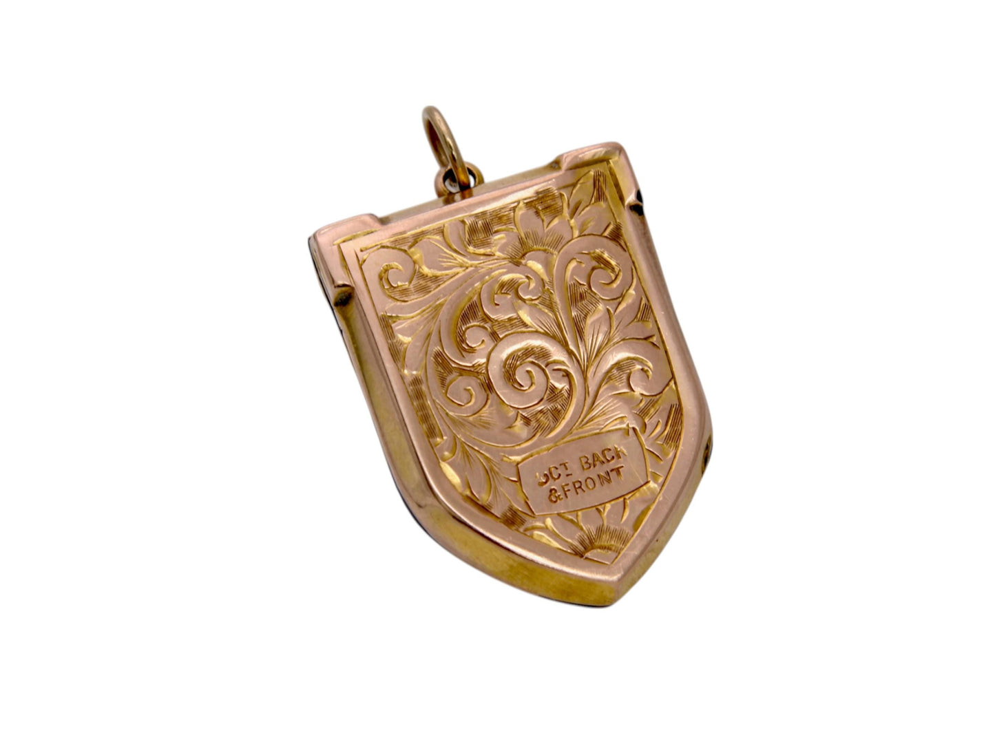 Antique 9ct Yellow Gold Shield Locket
