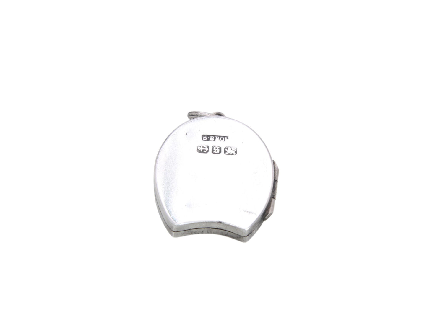 Antique Sterling Silver HorseShoe Flower Locket