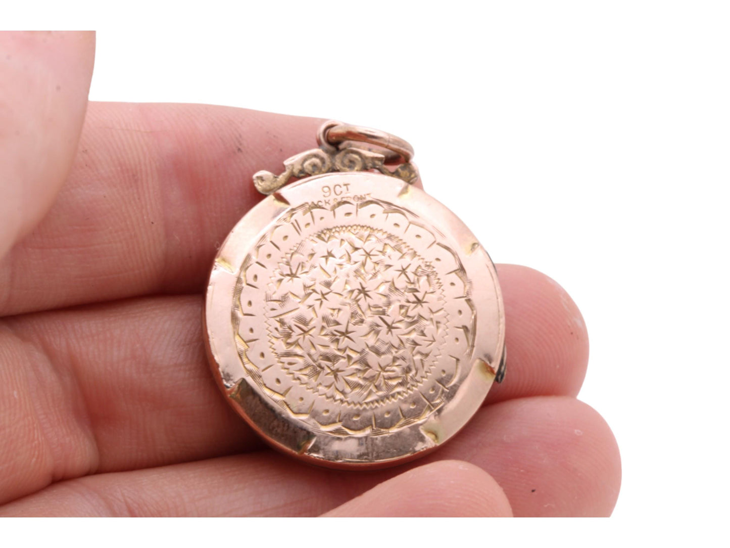 Antique 9ct Gold Forget Me Not Ivy Locket