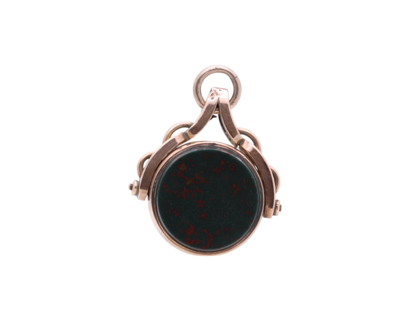 Antique 10ct Rose Gold Compass Spinner Pendant