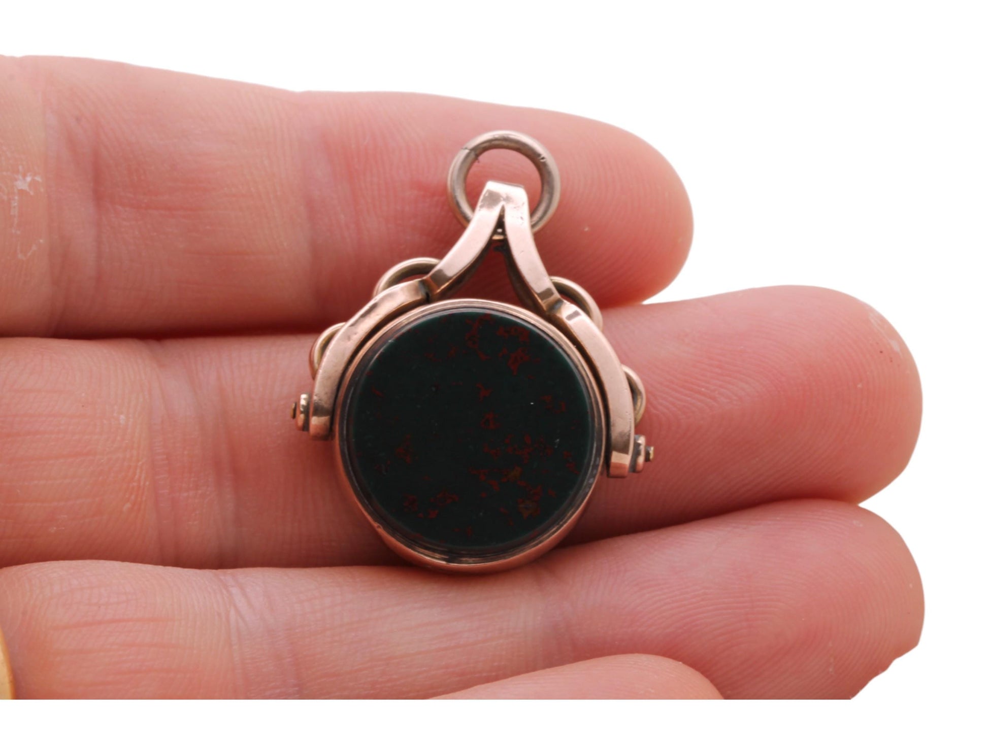 Antique-10ct-Rose-Gold-Compass-Spinner-Pendant