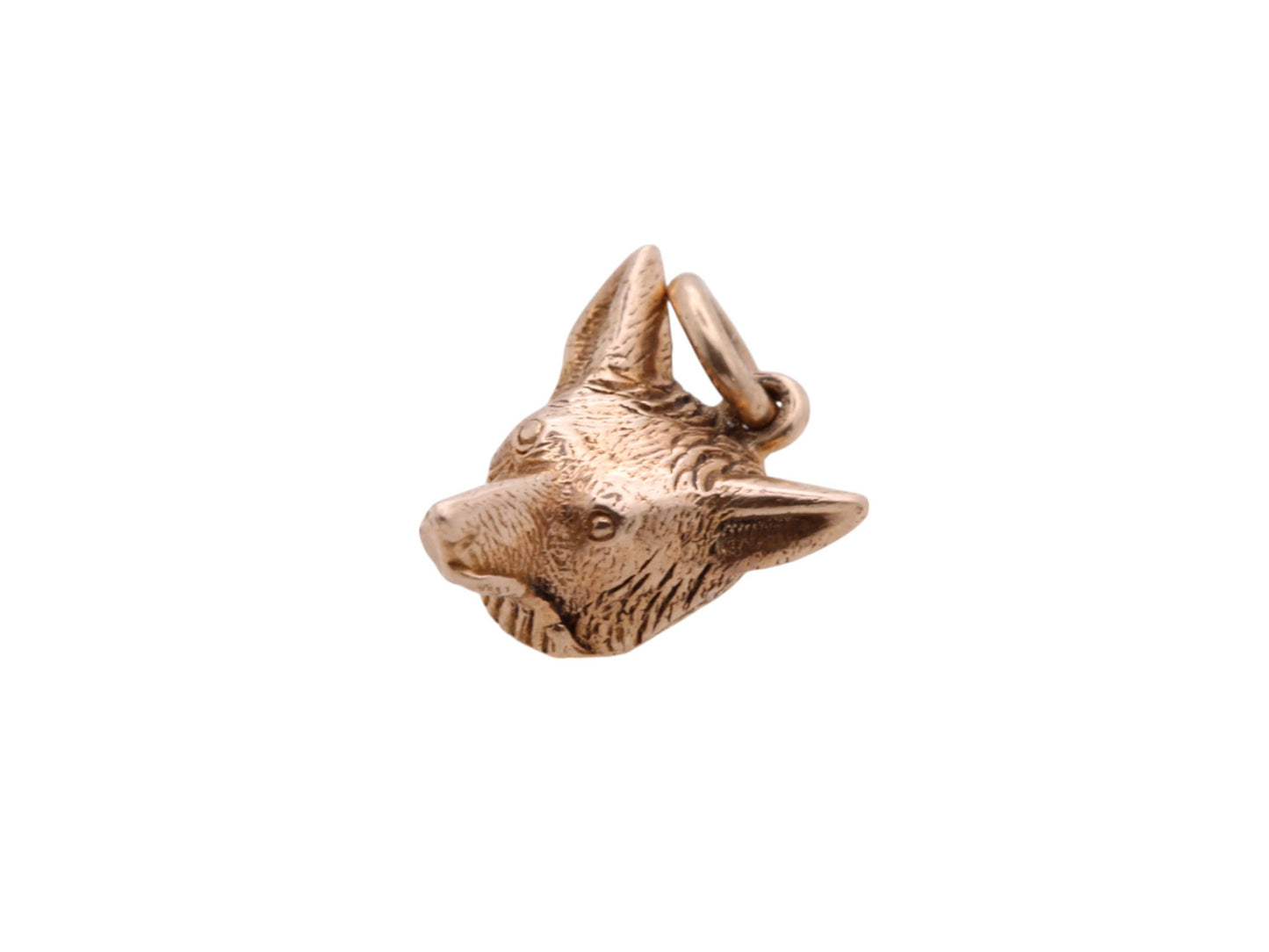 Vintage 9ct Gold Fox Head Charm Pendant