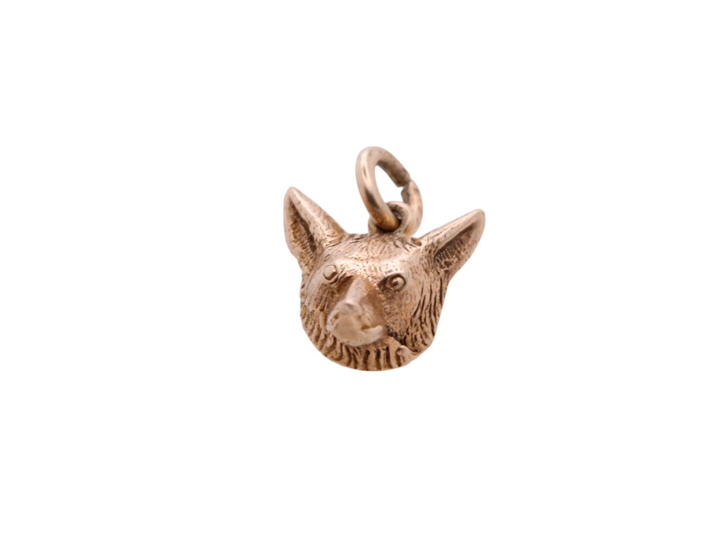 Vintage 9ct Gold Fox Head Charm Pendant