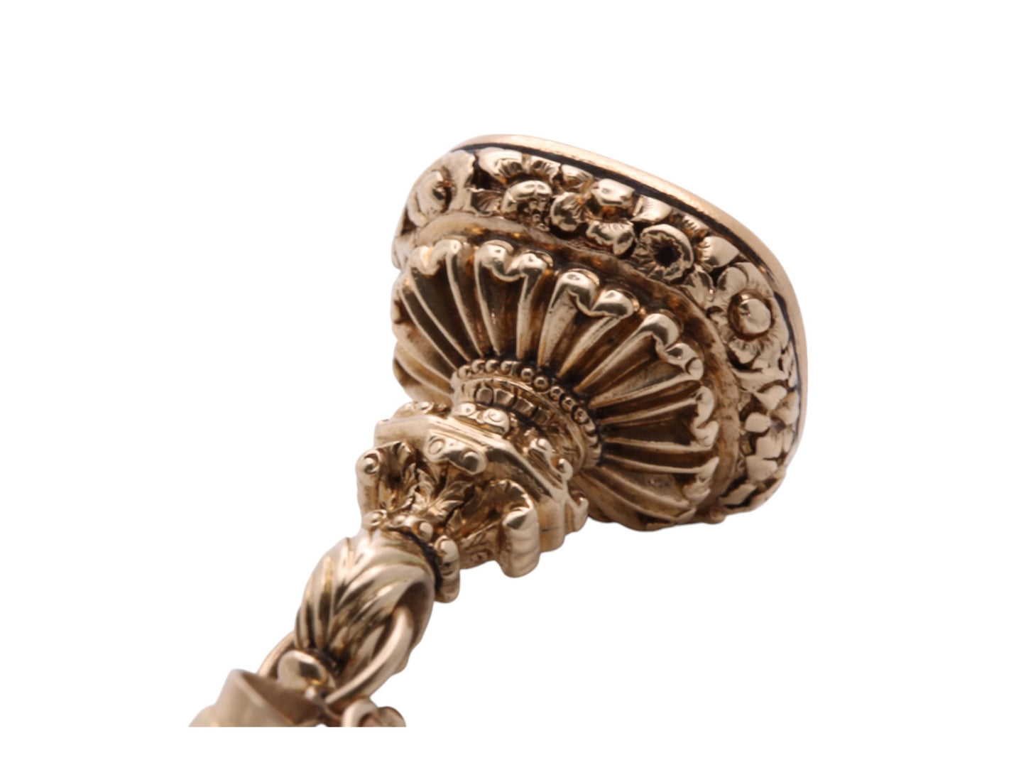 Antique-9ct-Gold-Phoenix-"I-Hope"-Intaglio-Bloodstone-Pendant-Seal