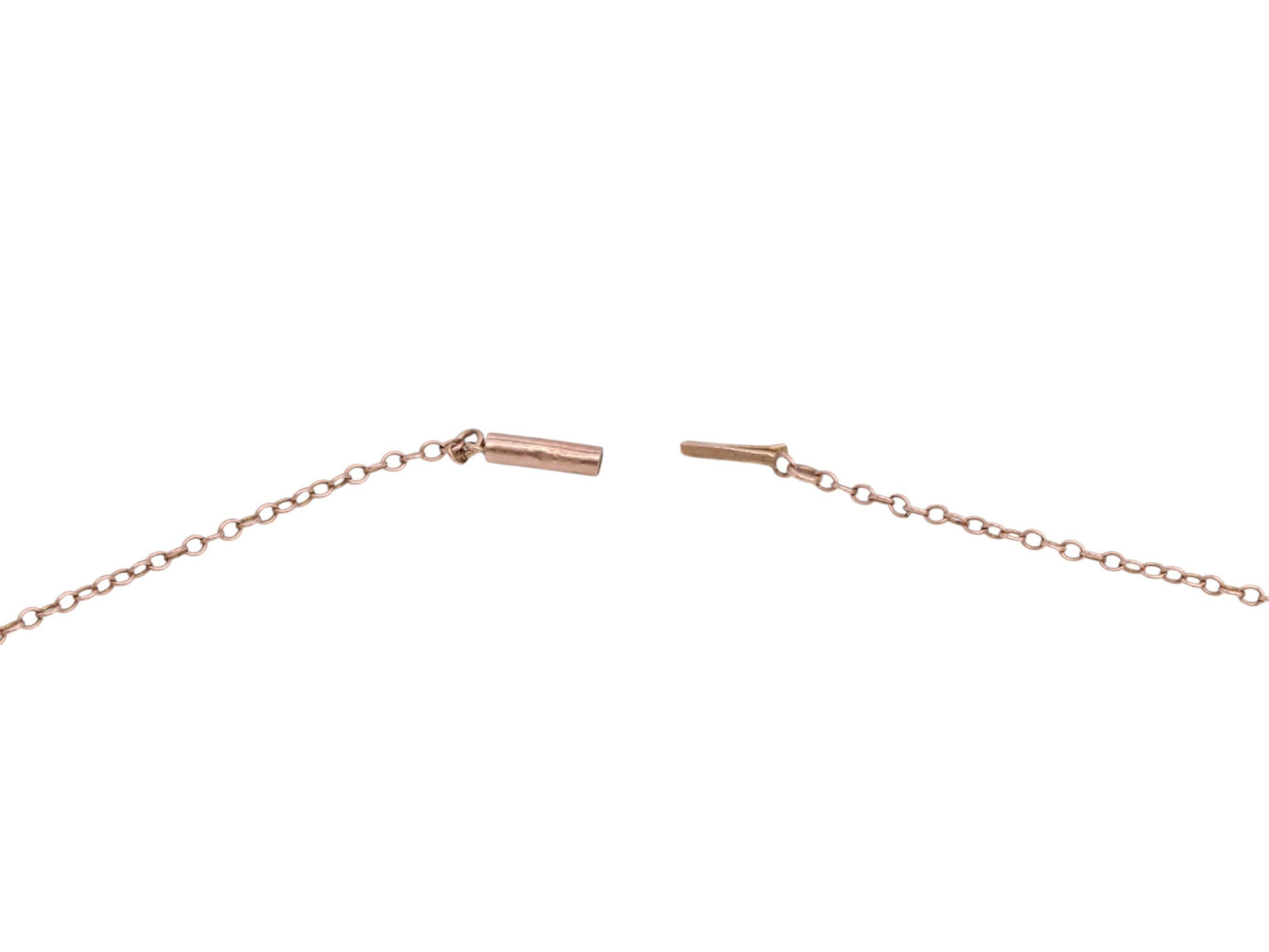 Antique 9ct Rose Gold Dainty Rolo Link Necklace, 17.75"