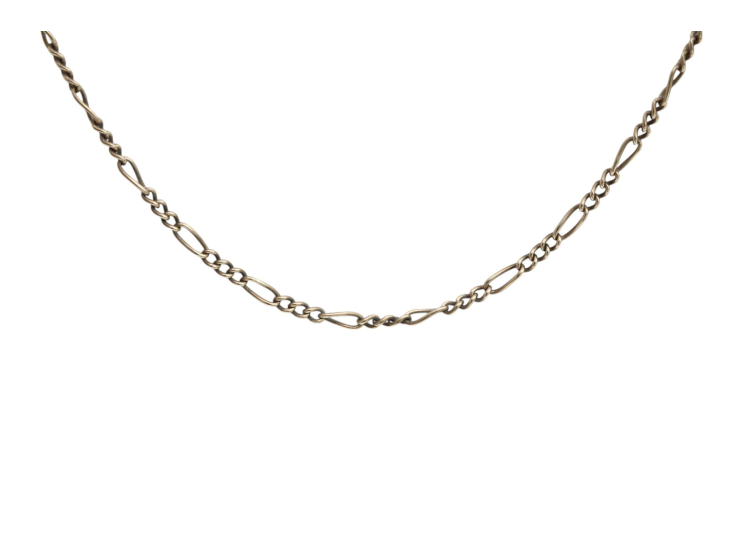 Vintage 9ct Gold Figaro Link Necklace, 18.75"