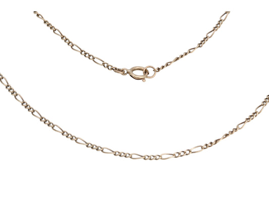 Vintage 9ct Gold Figaro Link Necklace, 18.75"