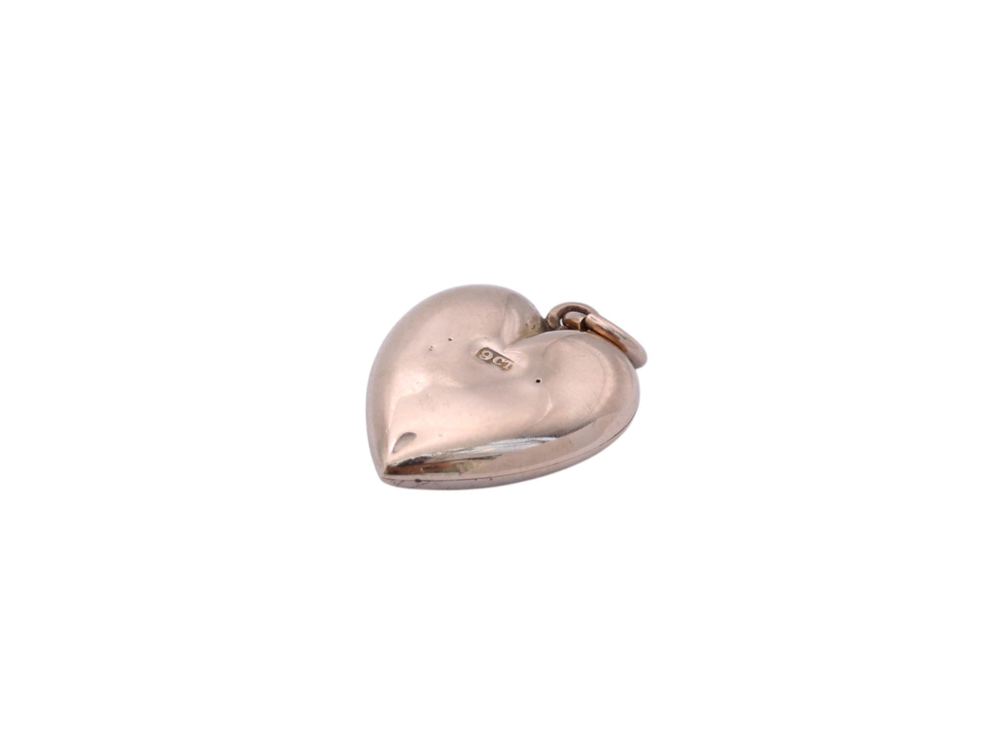 Antique 9ct Gold Sapphire Heart Pendant