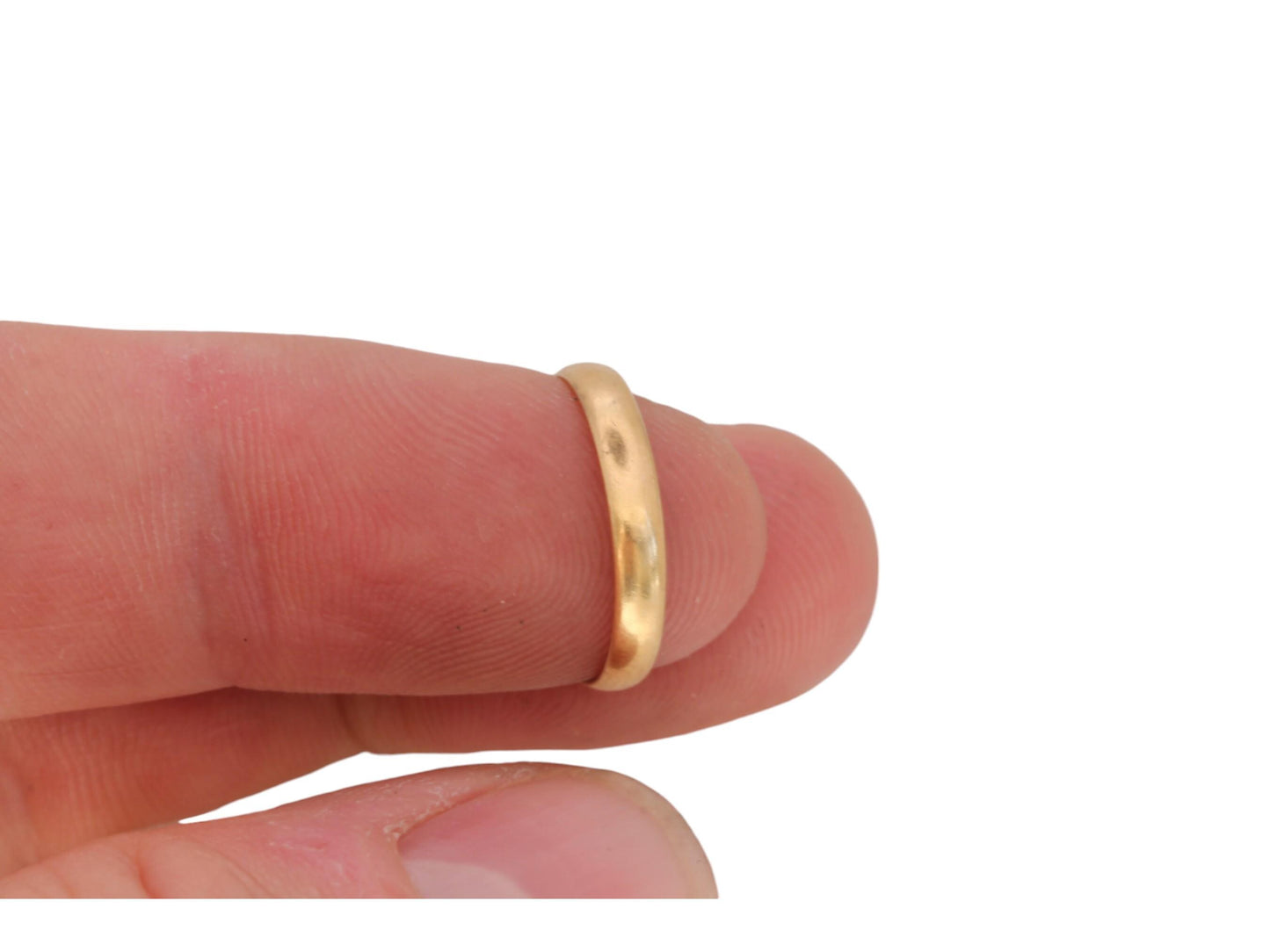 Antique Early Victorian 22ct Gold Wedding Band Ring, 1862