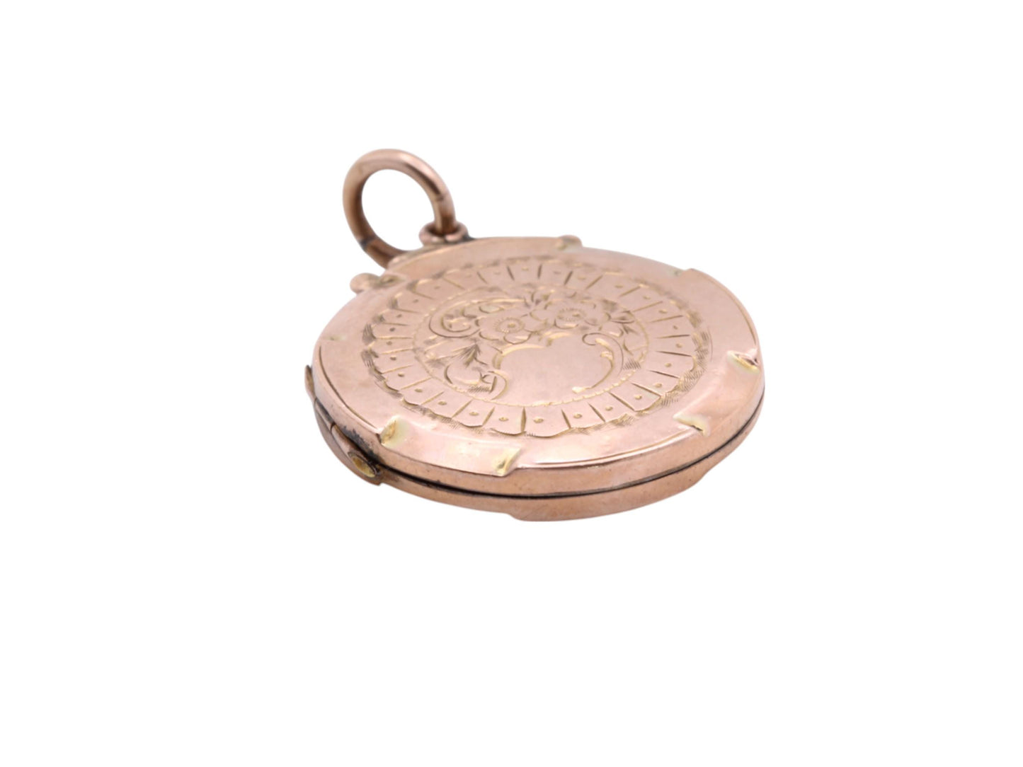 Antique 9ct Gold Forget Me Not Ivy Locket