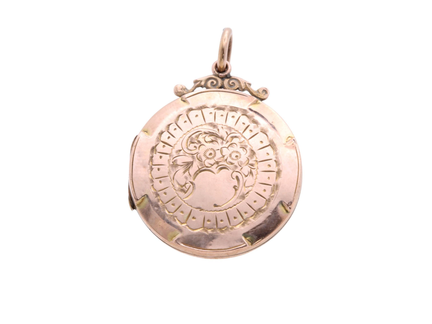 Antique 9ct Gold Forget Me Not Ivy Locket