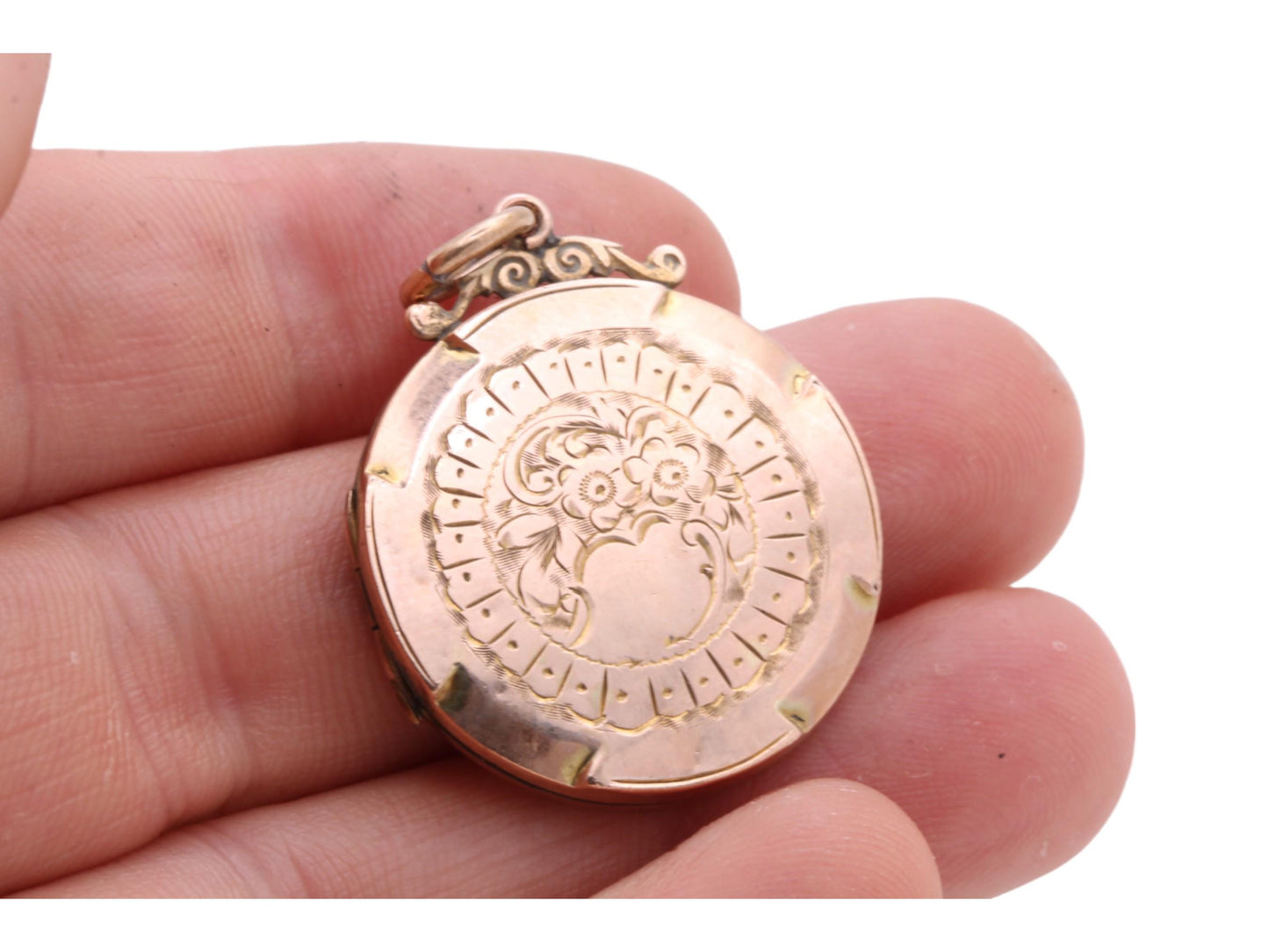 Antique 9ct Gold Forget Me Not Ivy Locket