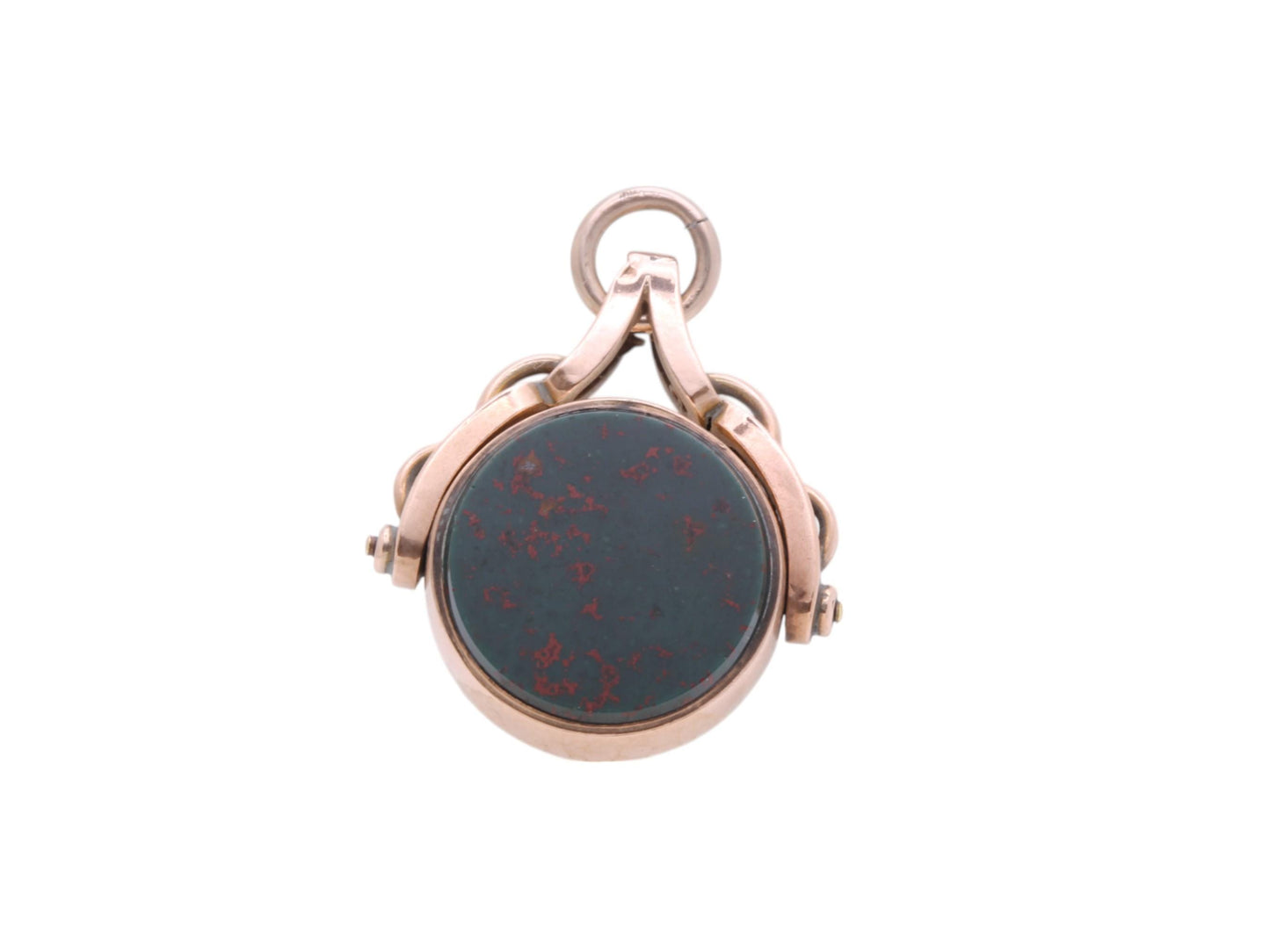 Antique 10ct Rose Gold Compass Spinner Pendant
