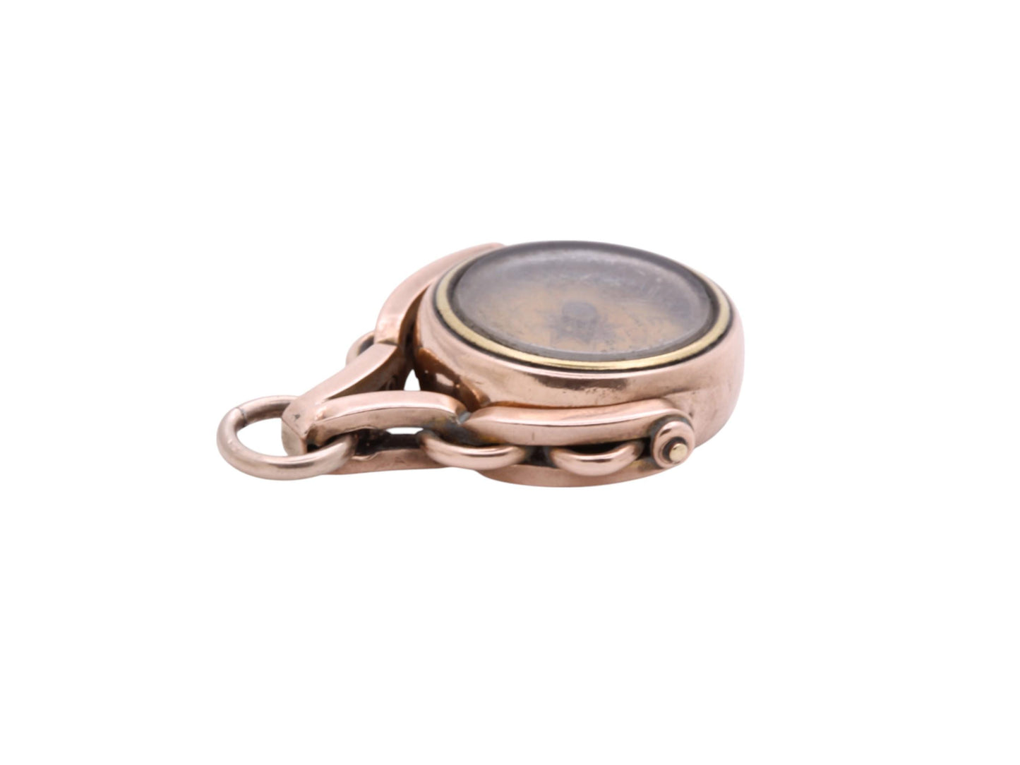 Antique 10ct Rose Gold Compass Spinner Pendant