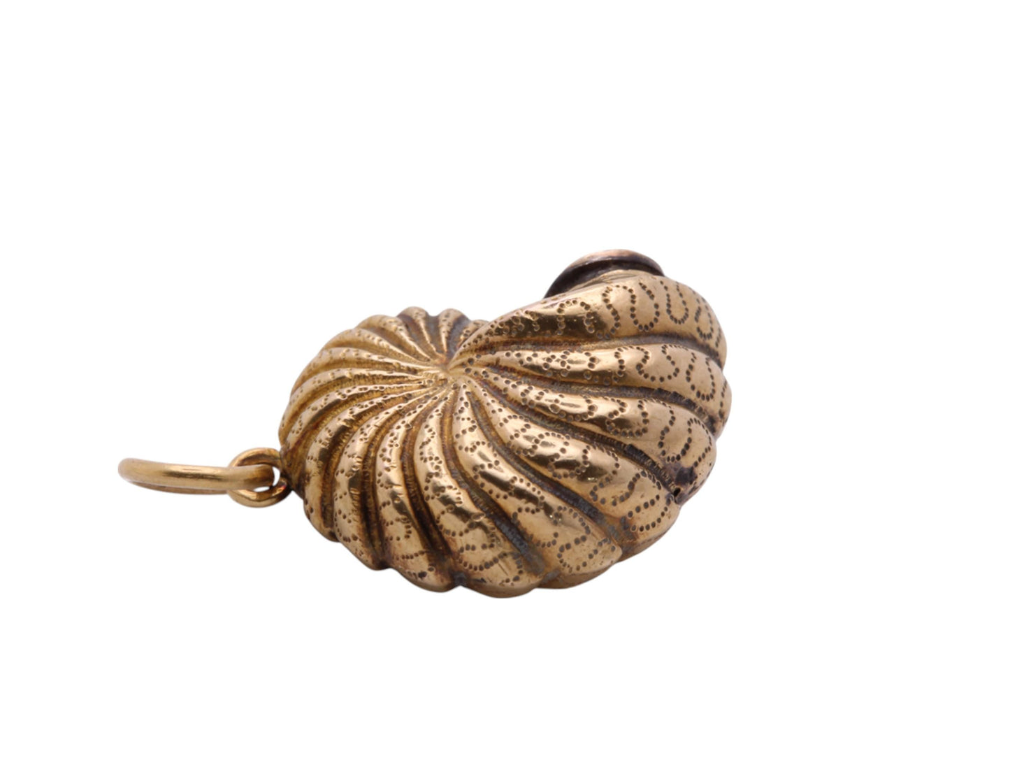 Antique 15ct Gold Shell Pendant Locket