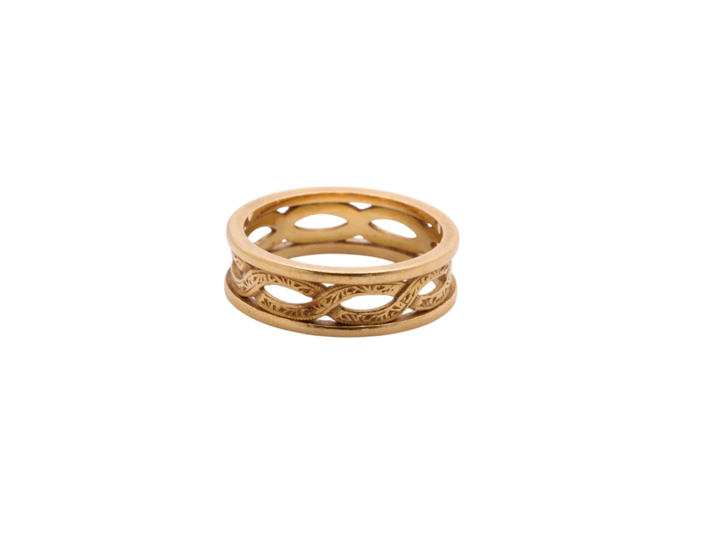 Vintage 22ct Gold Entwined Wedding Band Ring