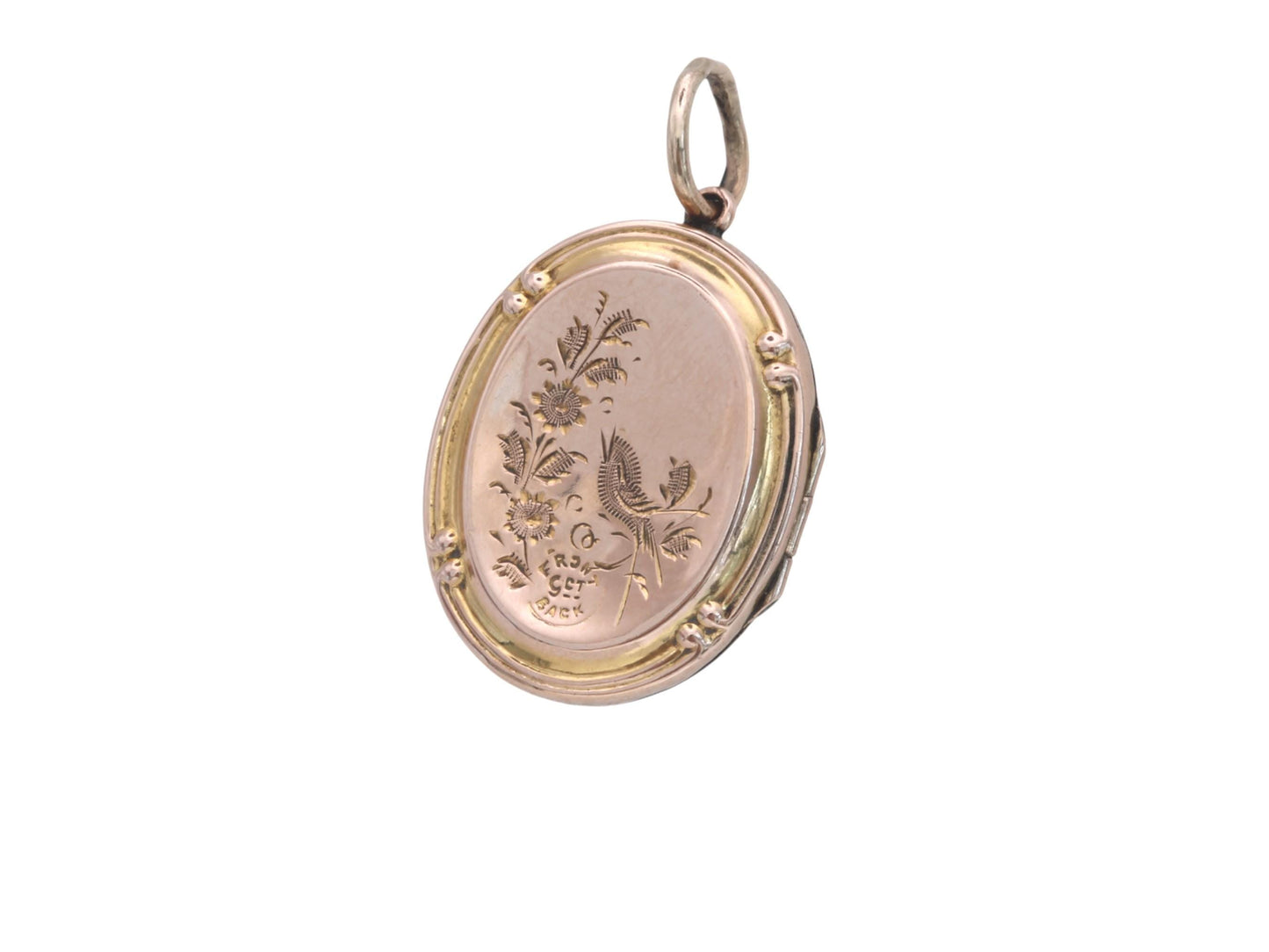 Antique 9ct Yellow Gold Swallow Locket