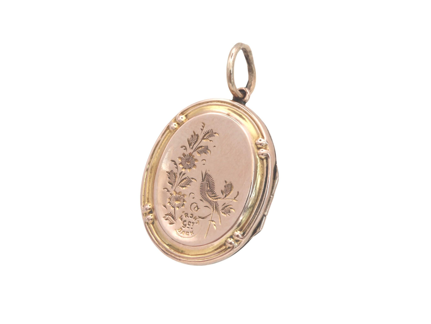 Antique 9ct Yellow Gold Swallow Locket