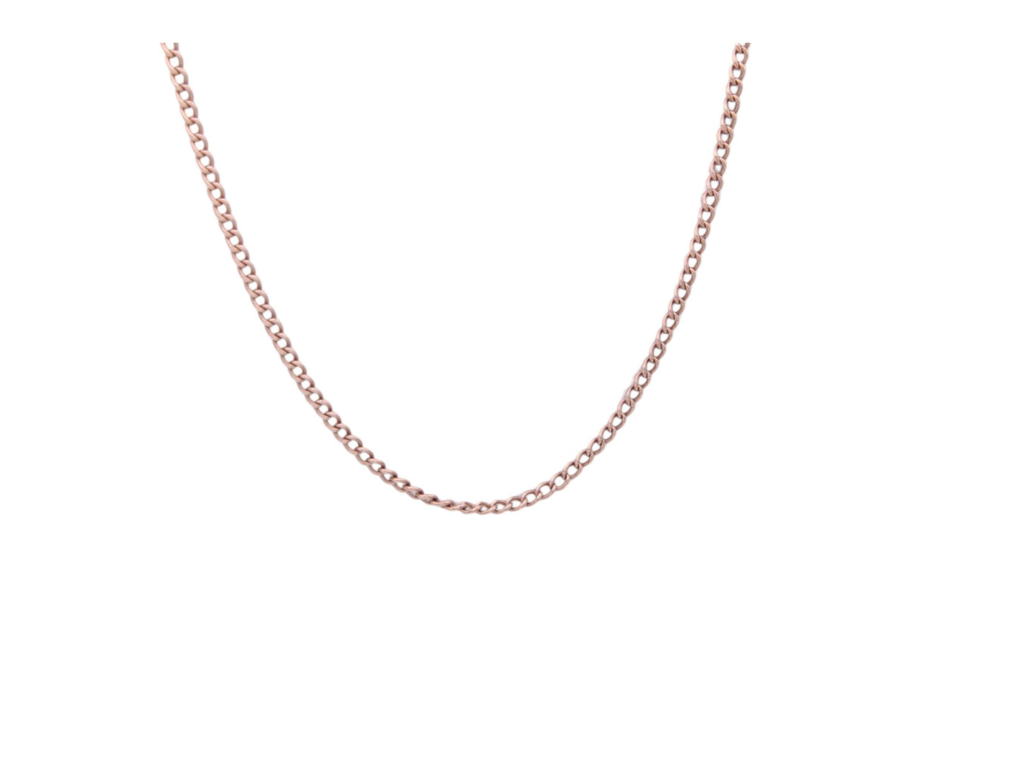 Antique-9ct-Gold-Curb-Link-Necklace,-17"