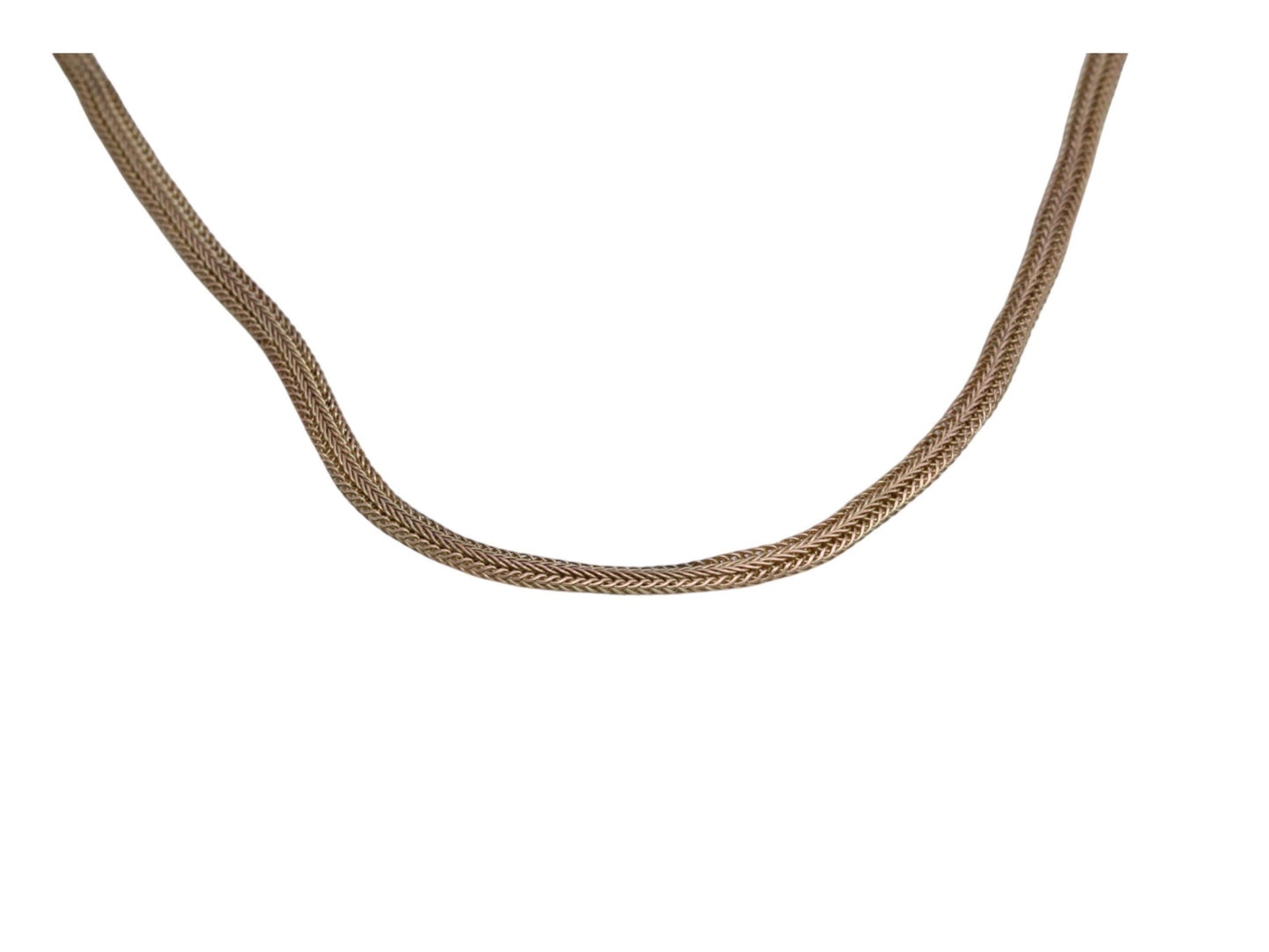 Antique-9ct-Yellow-Gold-Foxtail-Link-Necklace,-16.5"