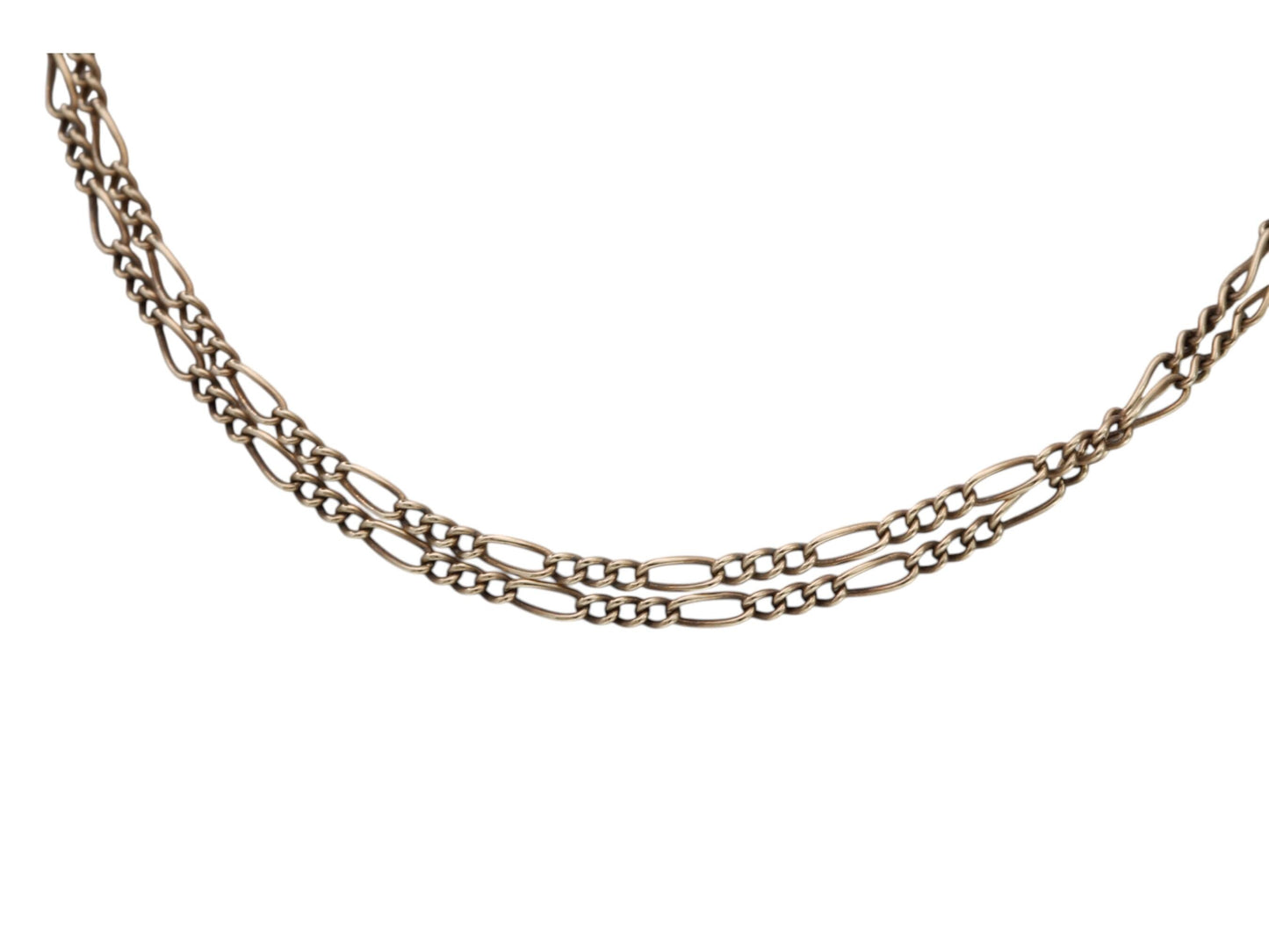 Vintage 9ct Gold Figaro Link Necklace, 18.75"