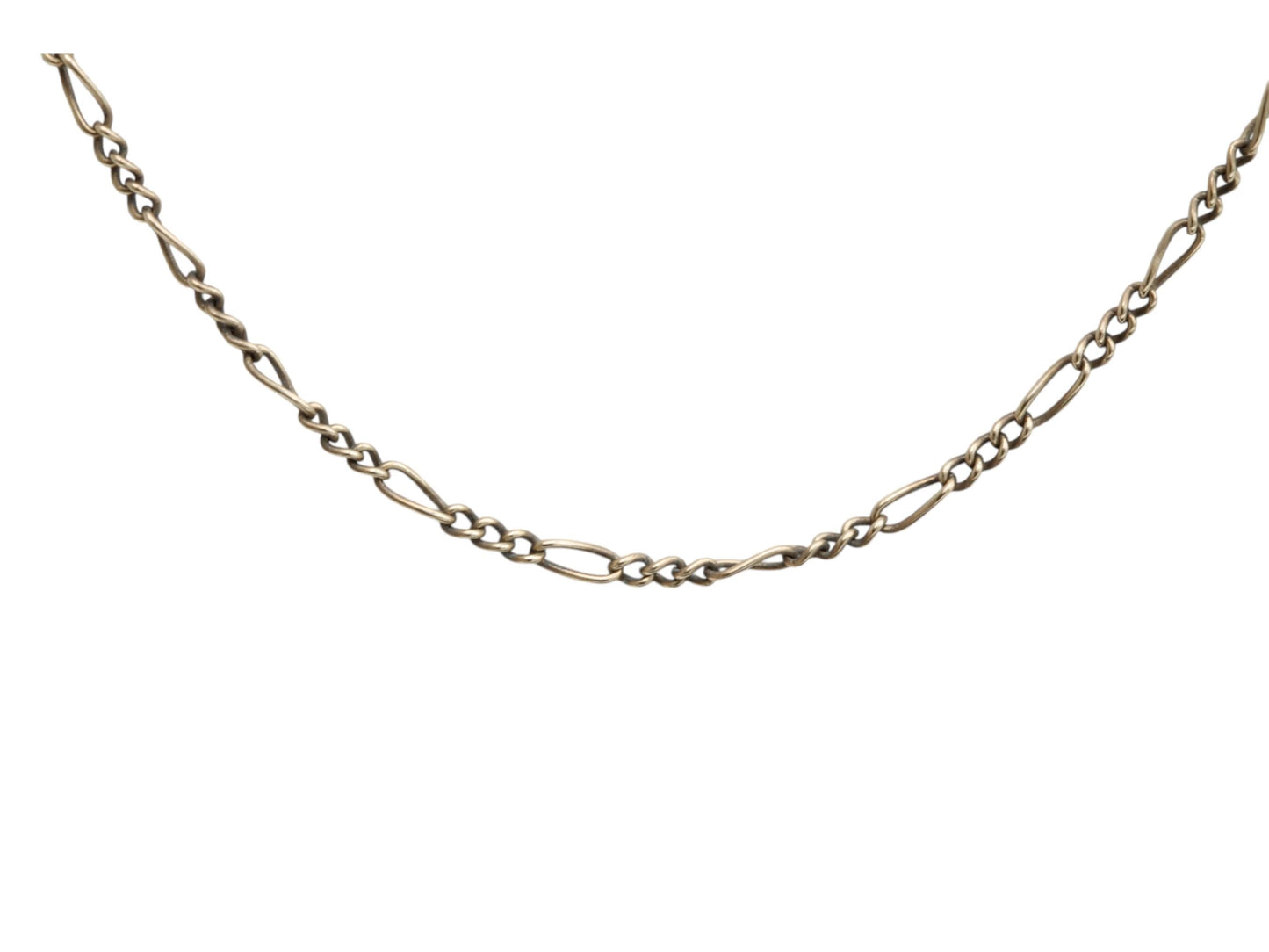 Vintage 9ct Gold Figaro Link Necklace, 18.75"