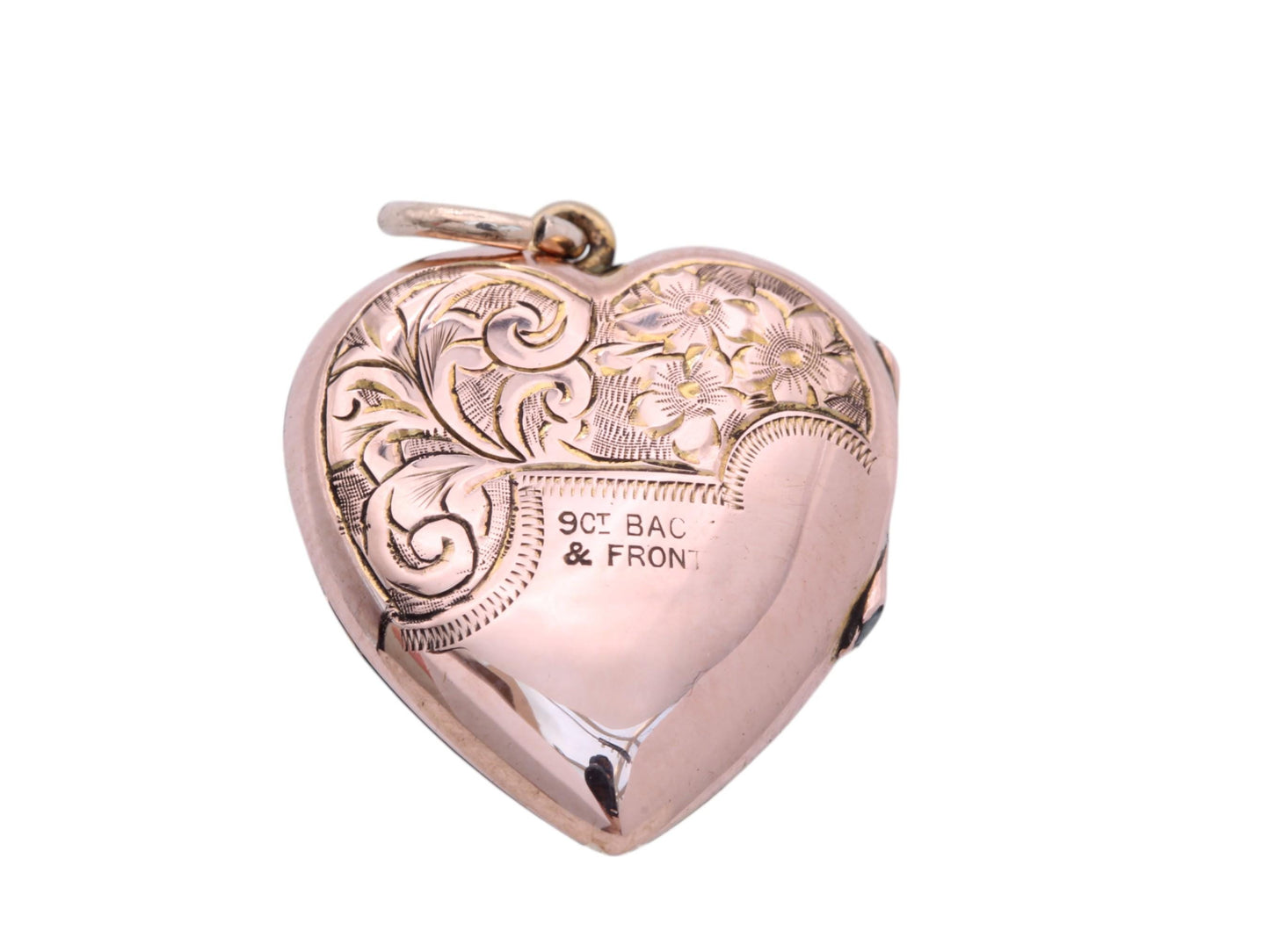 Antique 9ct Rose Gold Heart Locket