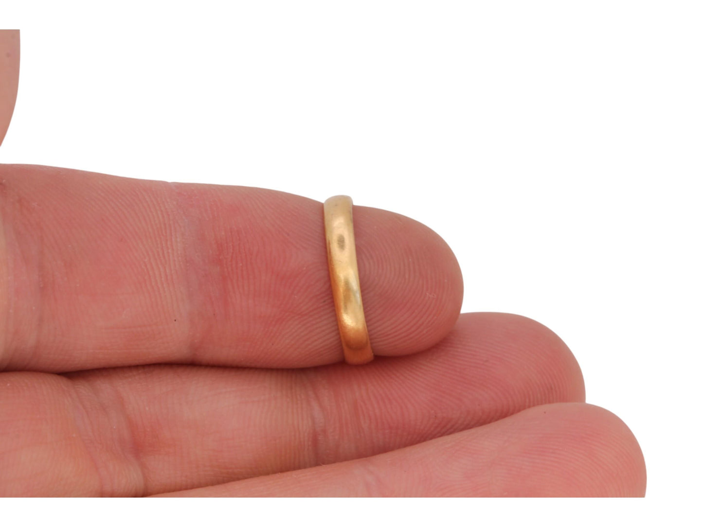 Antique Early Victorian 22ct Gold Wedding Band Ring, 1862