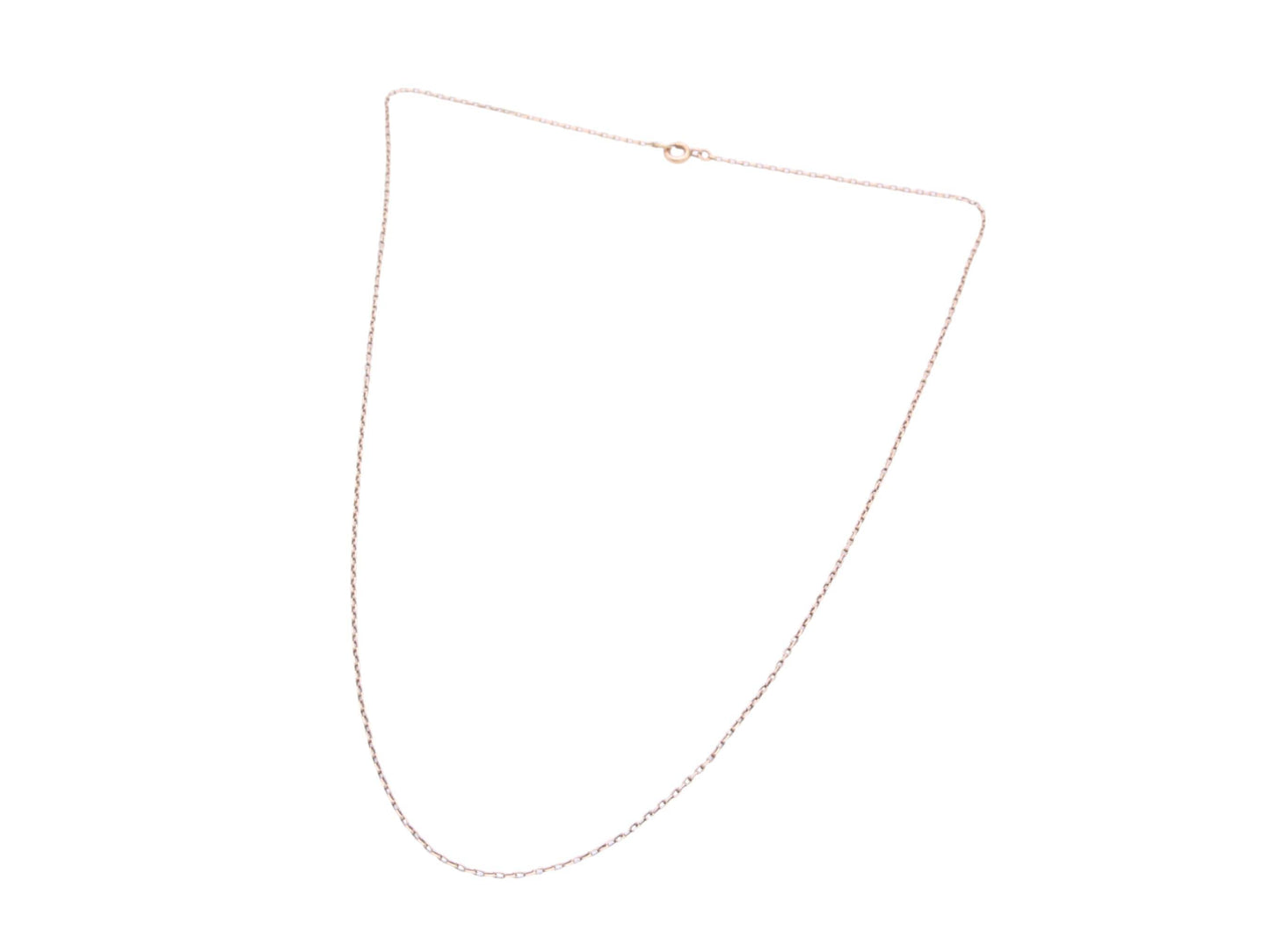 Antique-9ct-Gold-Fine-Cable-Link-Necklace,-21.75"