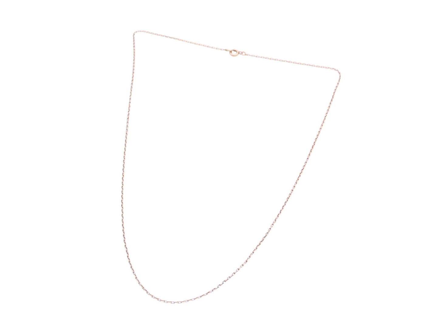 Antique-9ct-Gold-Fine-Cable-Link-Necklace,-21.75"