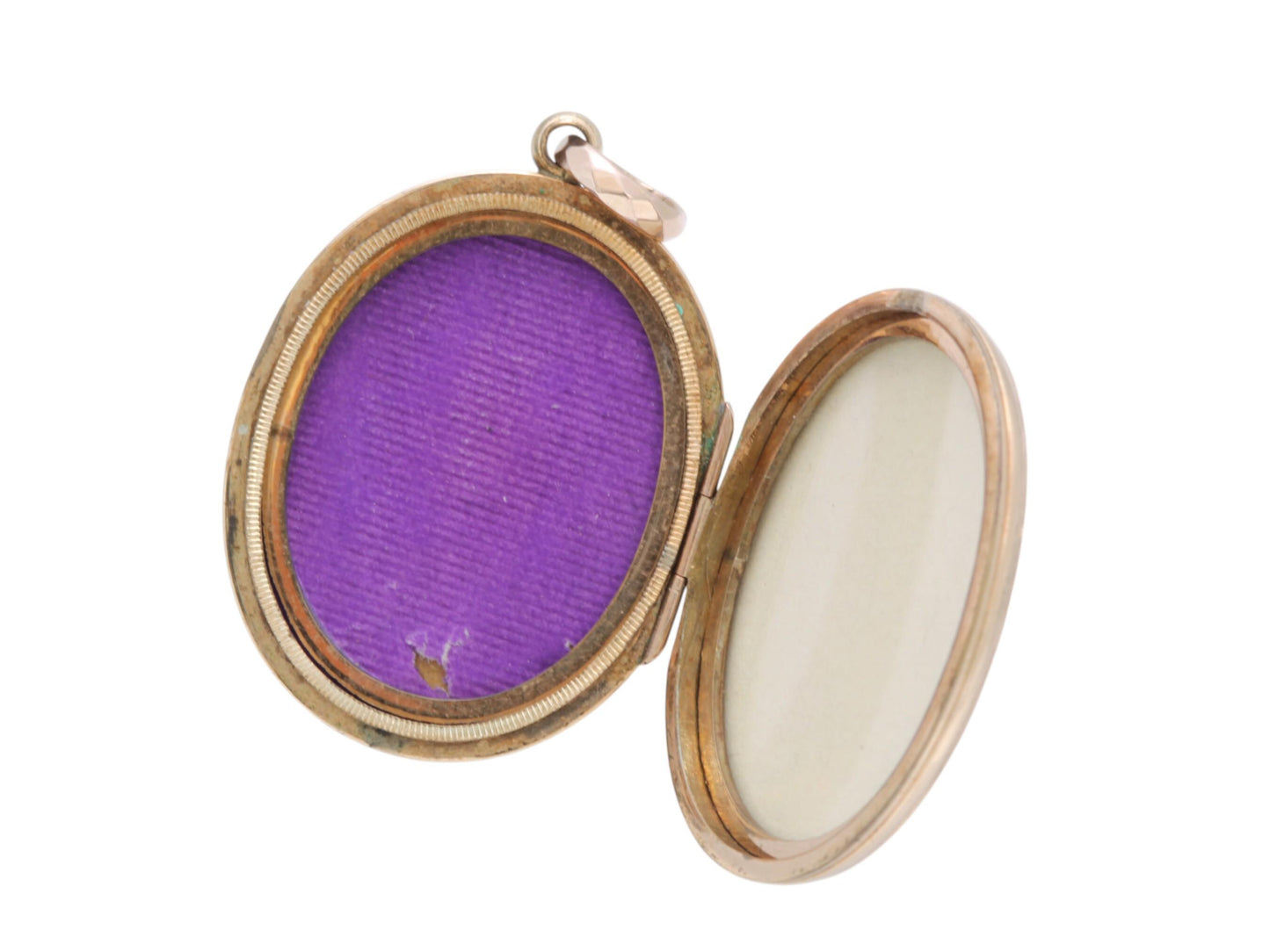 Antique 9ct Rose Gold Forget Me Not Chased Locket