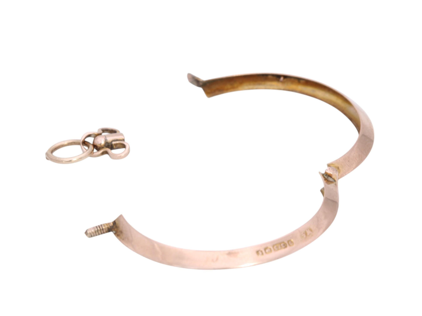 Antique 9ct Rose Gold Open Glass Locket Pendant, 1905