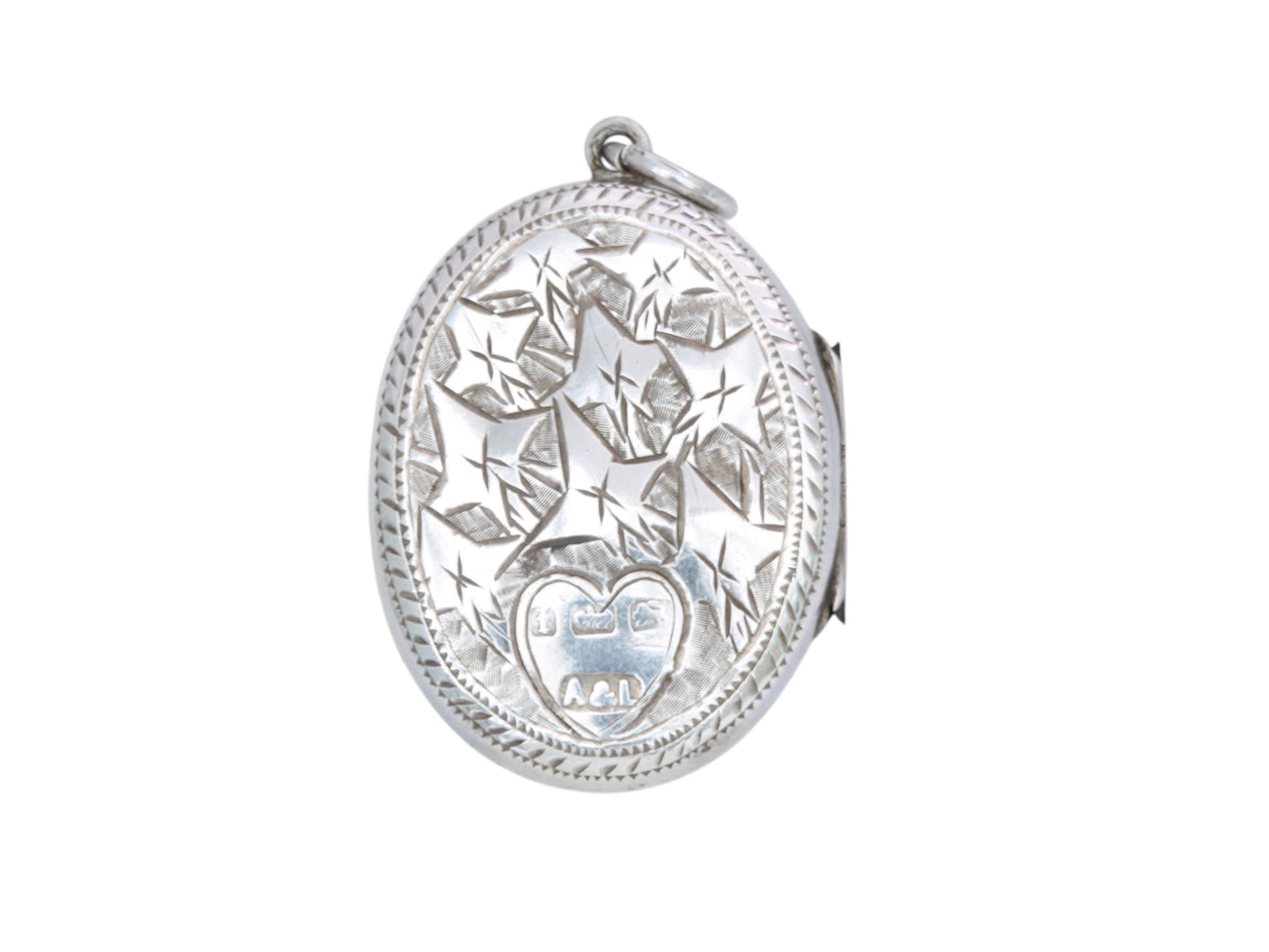 Antique Sterling Silver Lucky Horseshoe Locket, 1883