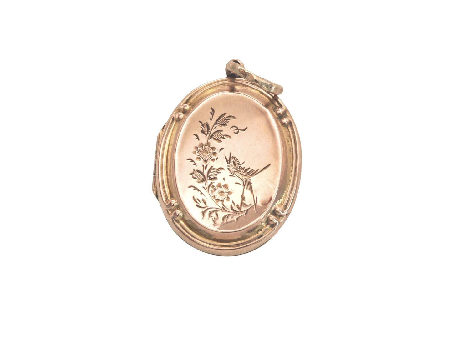 Antique 9ct Yellow Gold Swallow Locket