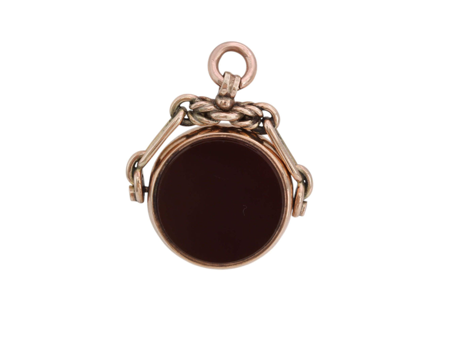 Antique 9ct Gold Carnelian Compass Pendant, 1891