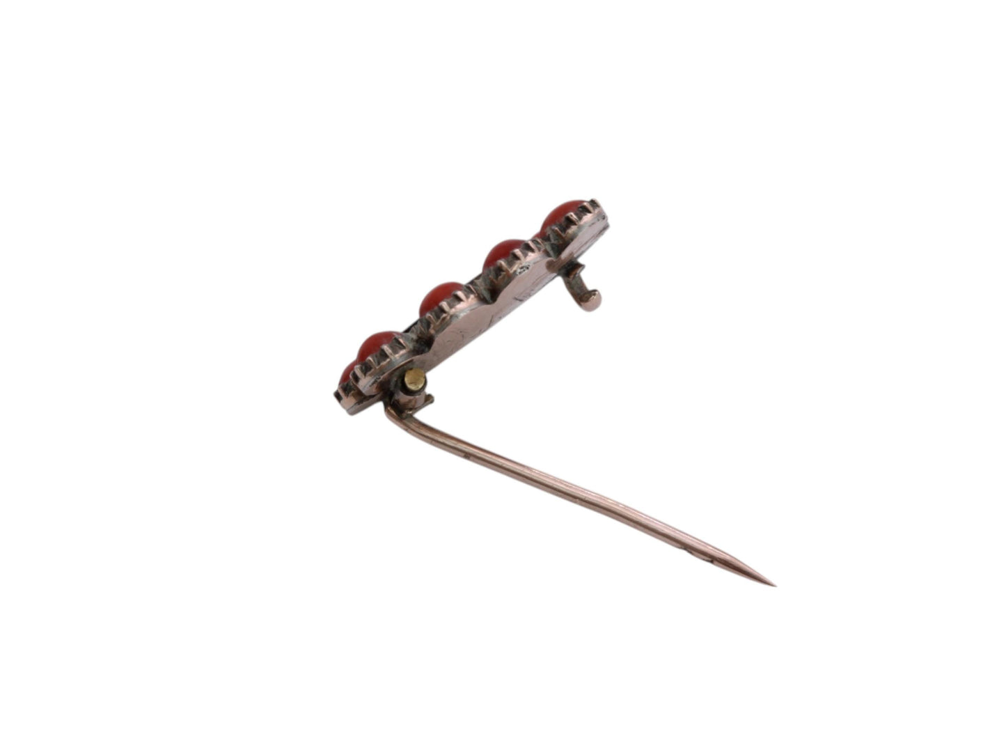 Antique-Victorian-9ct-Gold-Coral-Brooch