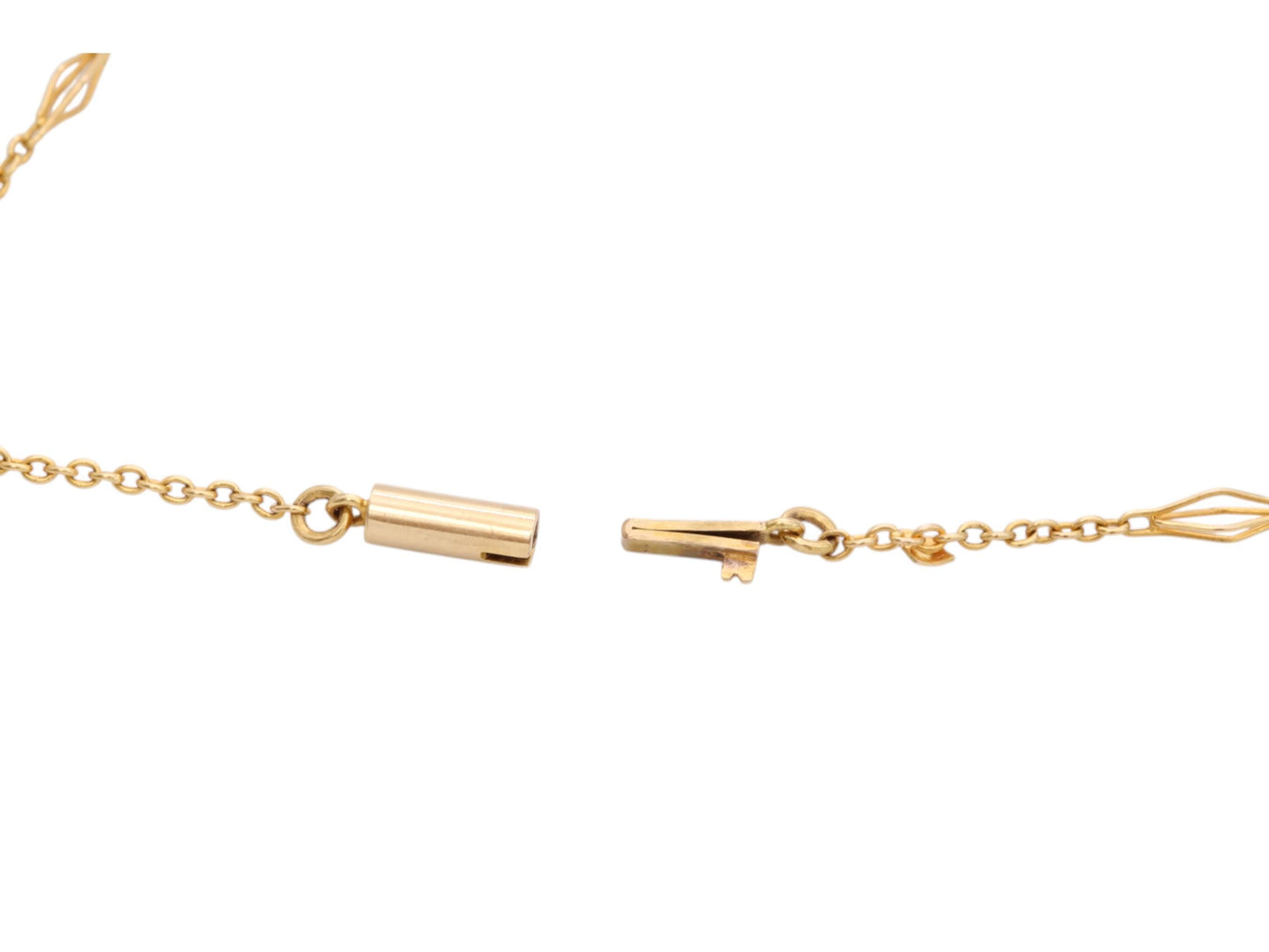 Antique 15ct Gold Fancy Link Necklace, 17.5"