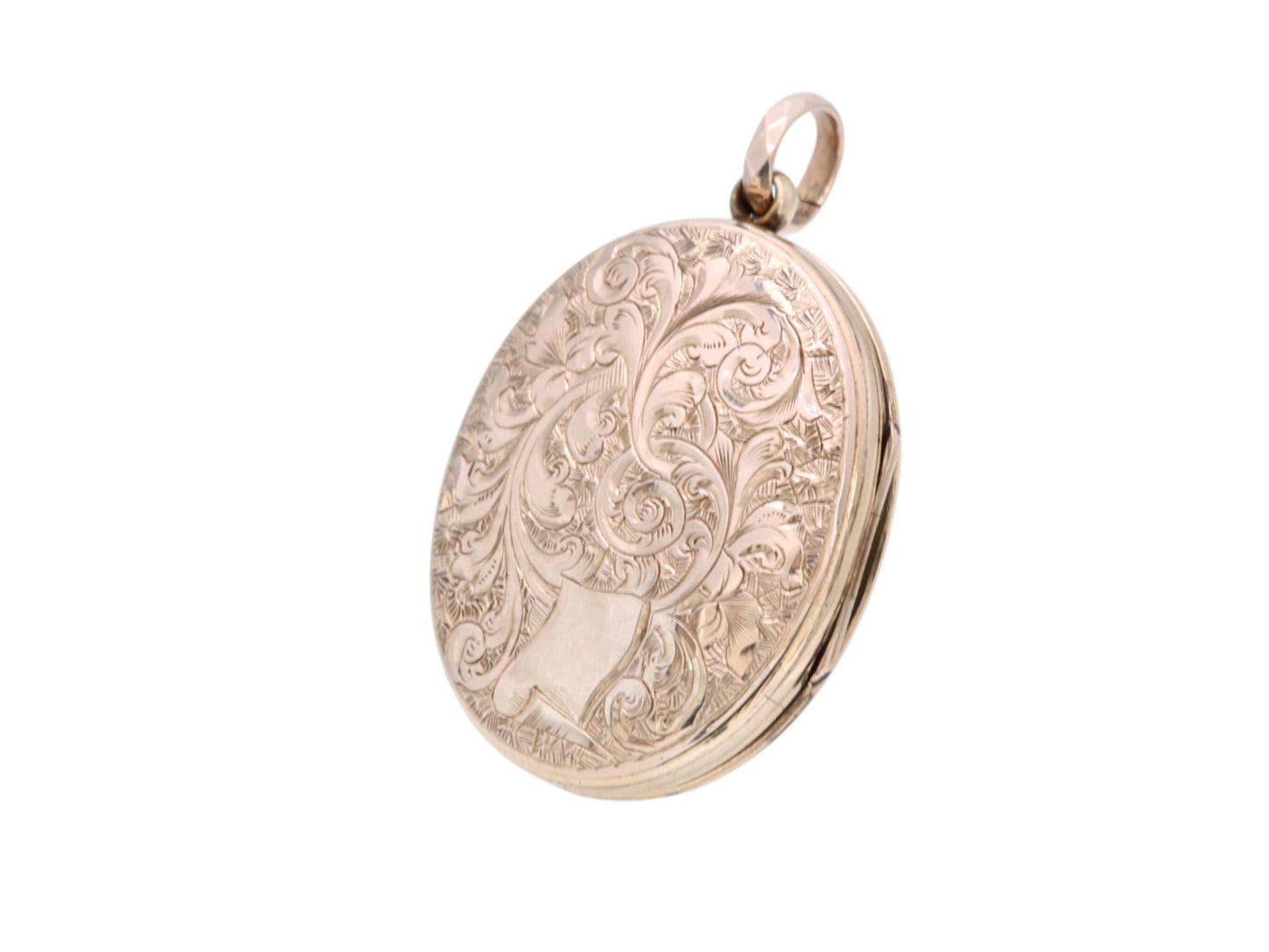 Antique-9ct-Rose-Gold-Forget-Me-Not-Chased-Locket