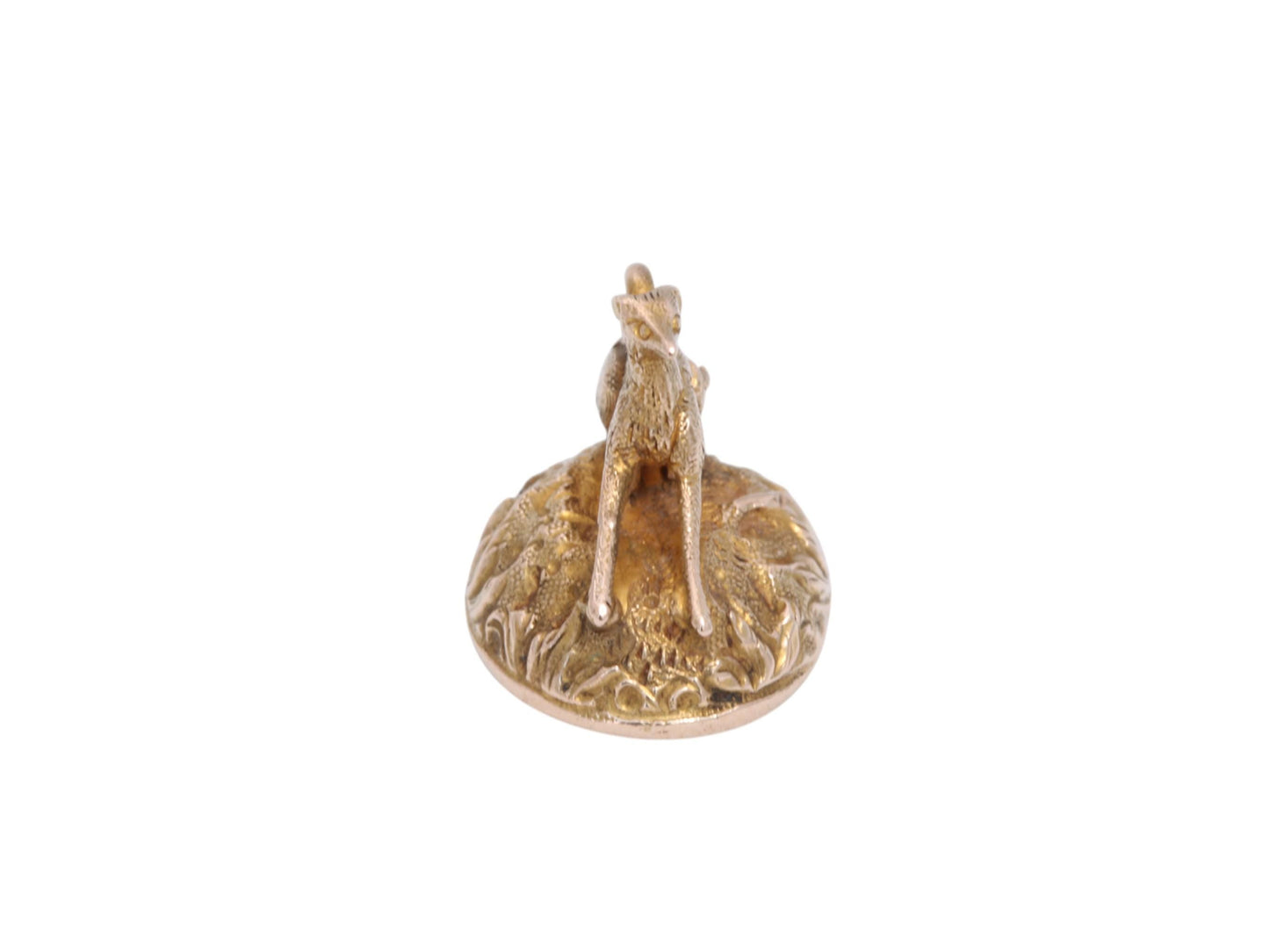 Antique 9ct Gold Greyhound Dog Pendant Fob