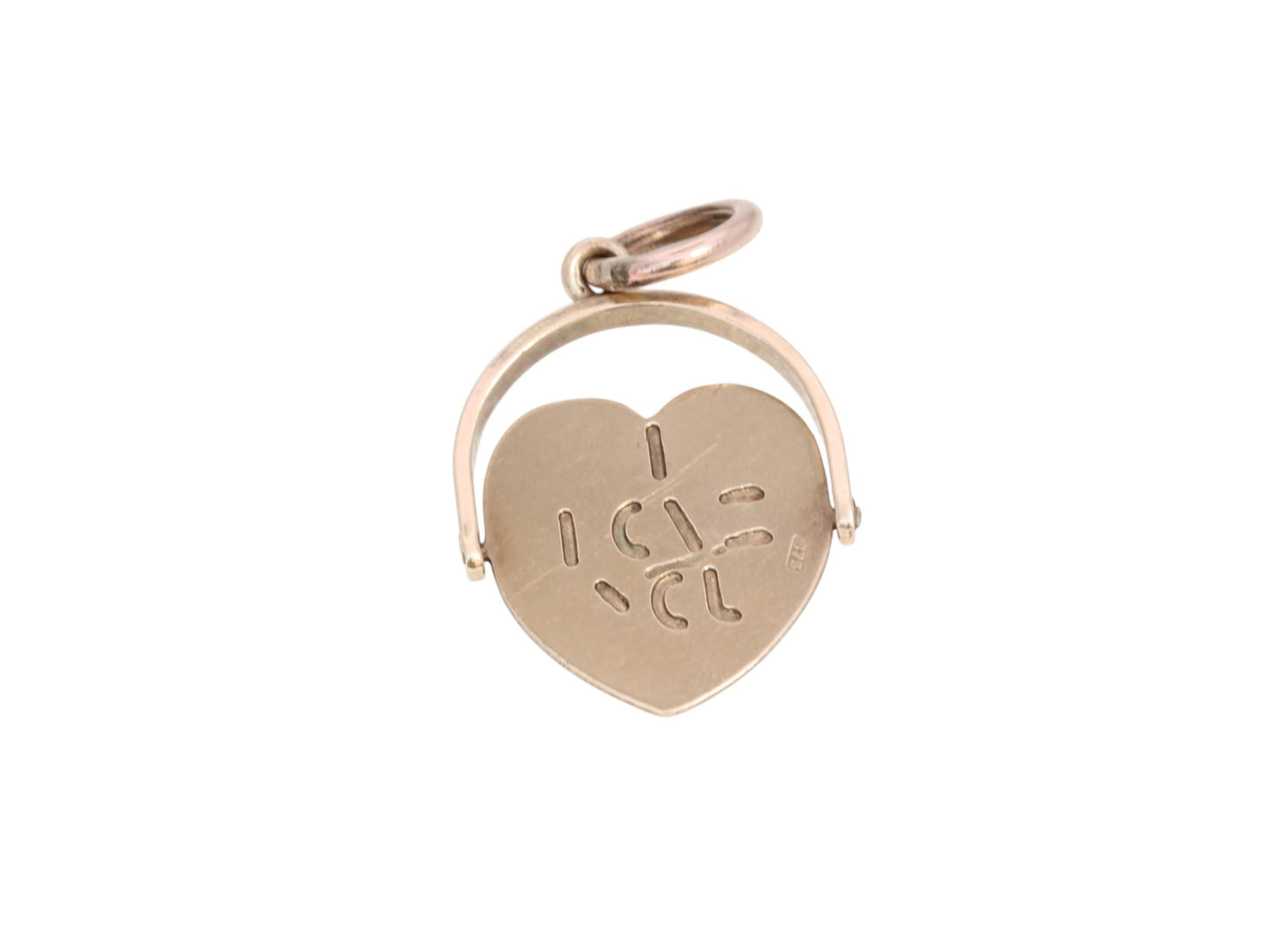 Vintage-9ct-Gold-Heart-'I-Love-You'-Spinning-Charm-Pendant